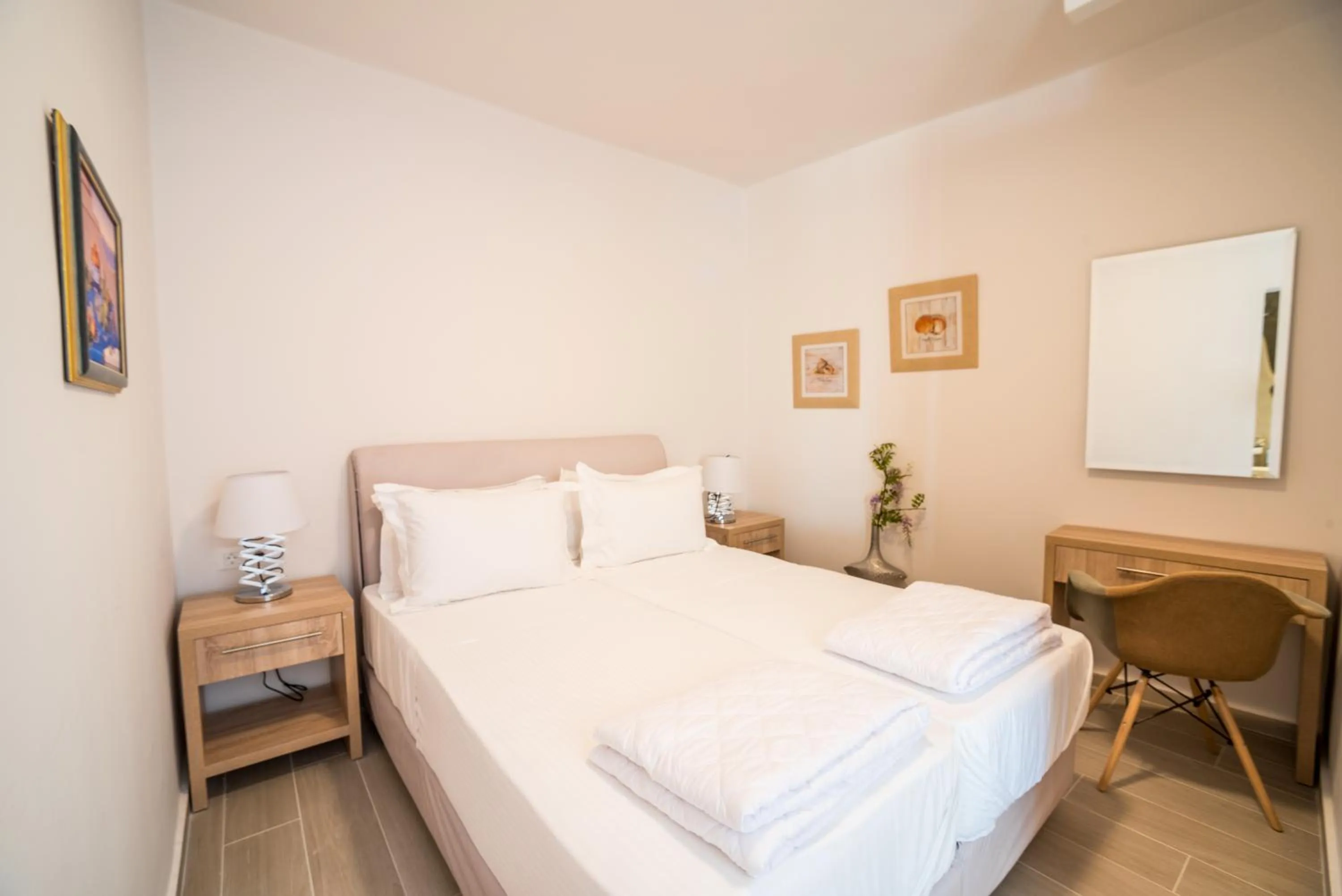 Bed in Kratiras View Luxury Suites