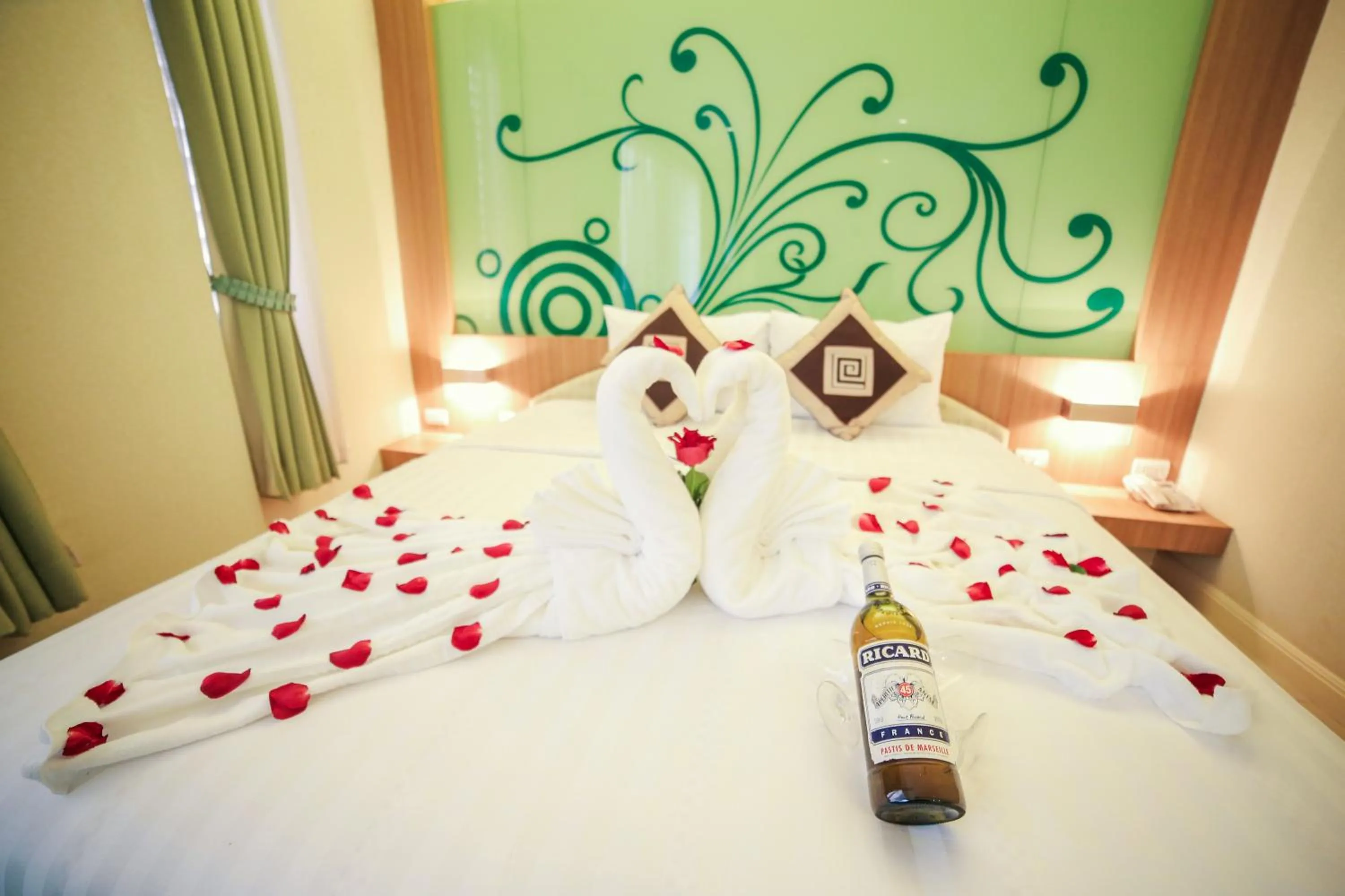 Bed in Lanexang Princess Hotel