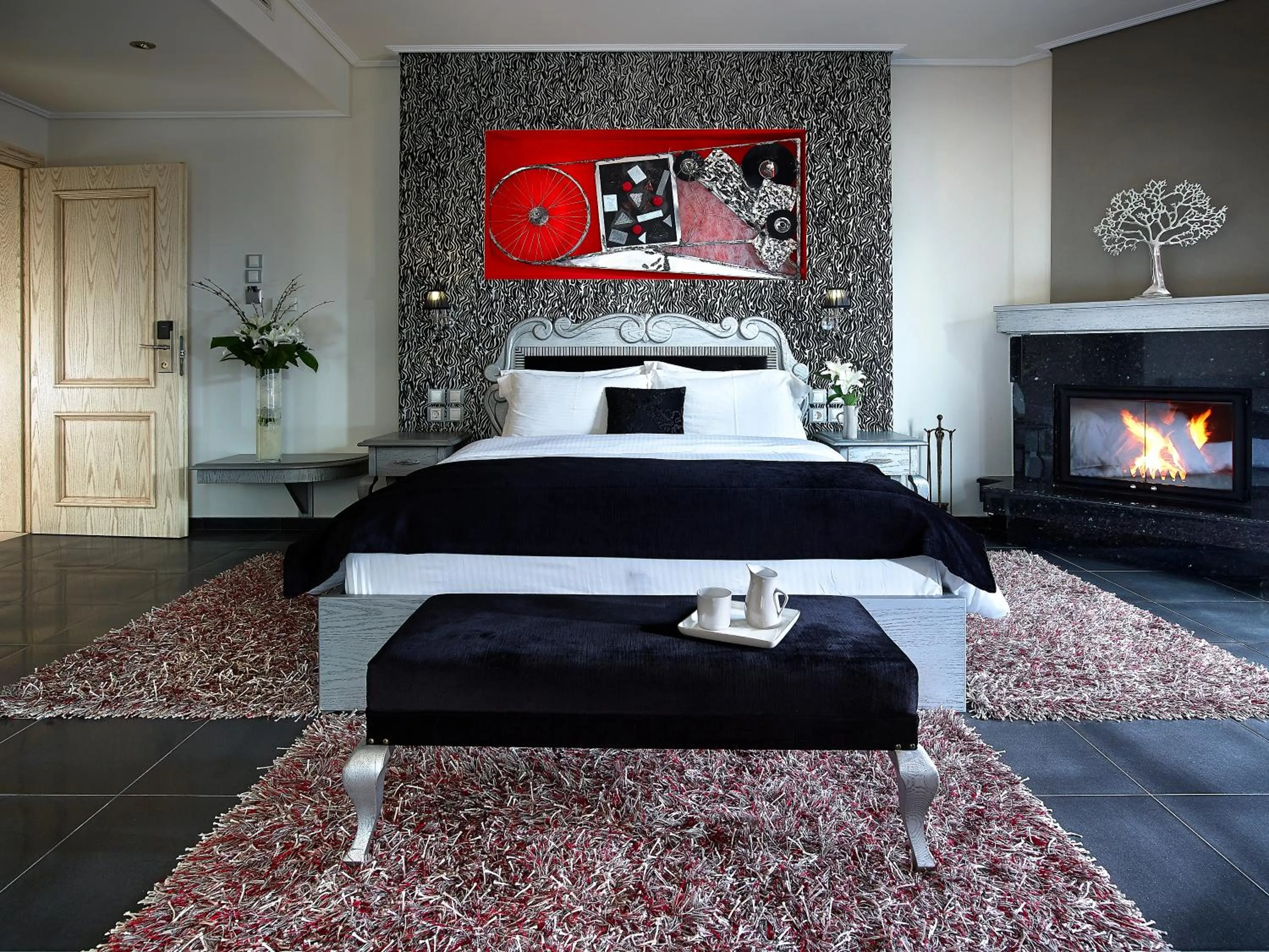 Bed in Stevalia Hotel & Spa