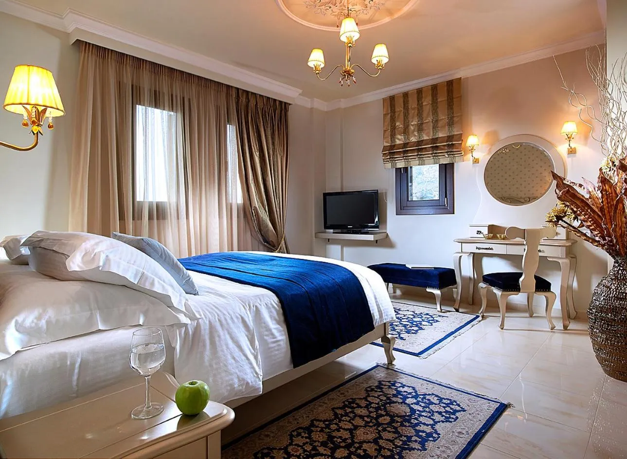 Bed in Stevalia Hotel & Spa