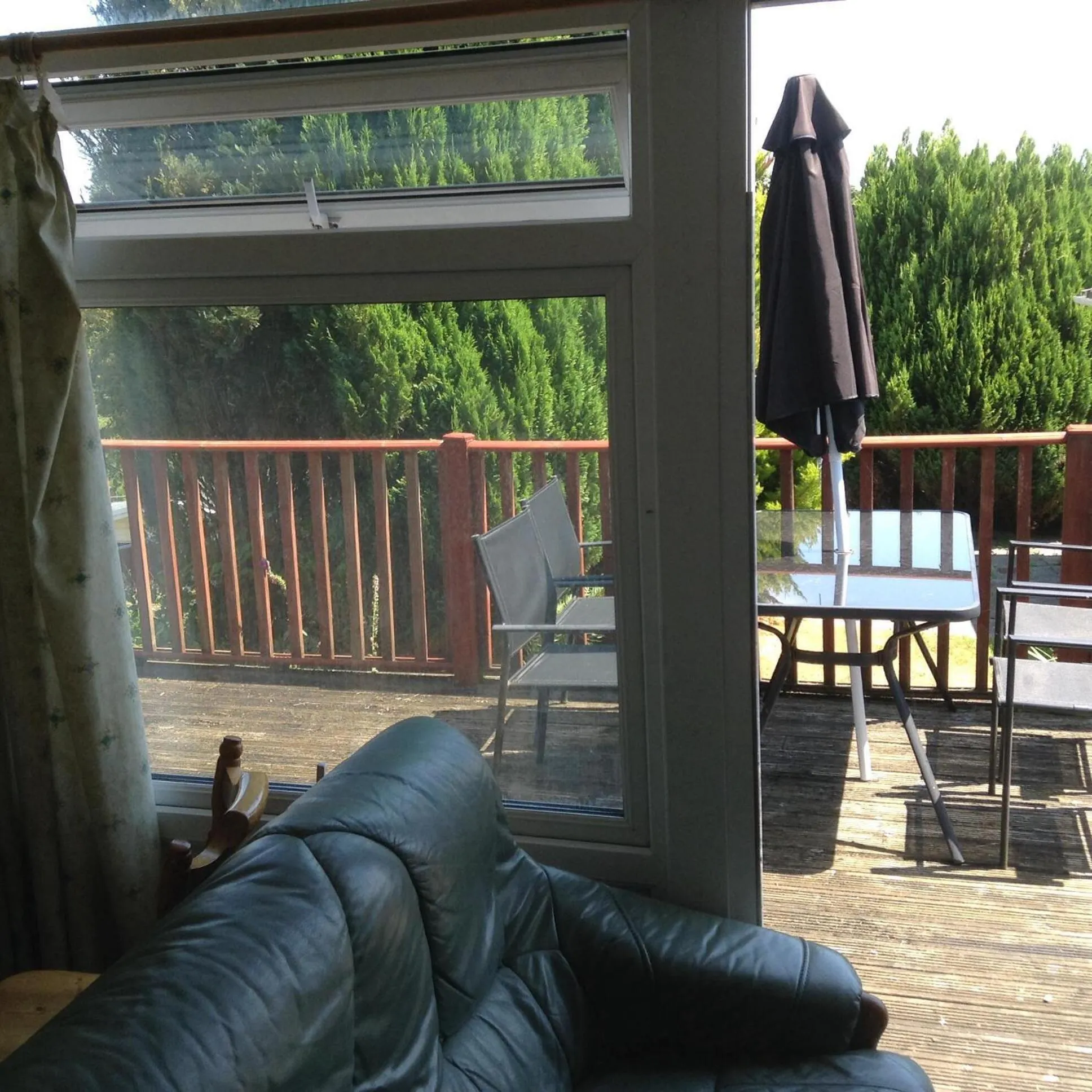 Patio in Pantyrathro International Hostel