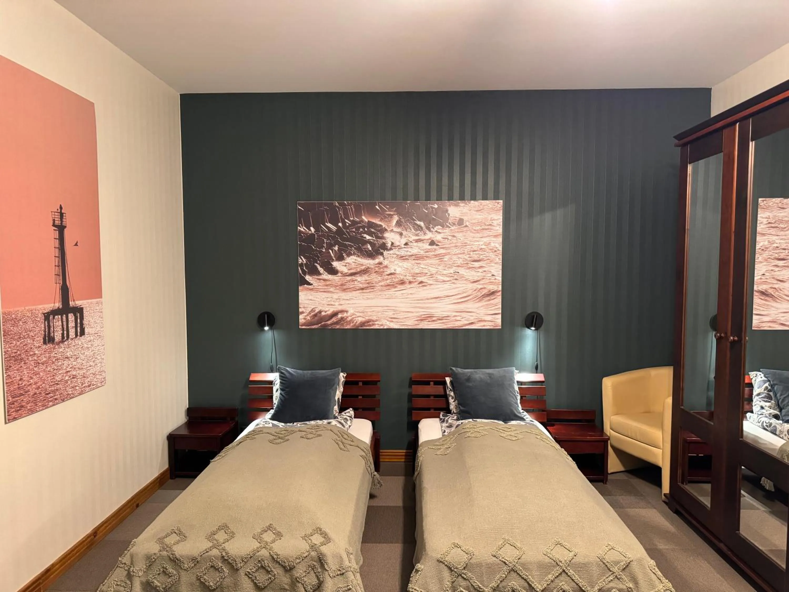 Bed in Hotel Vilhelmine