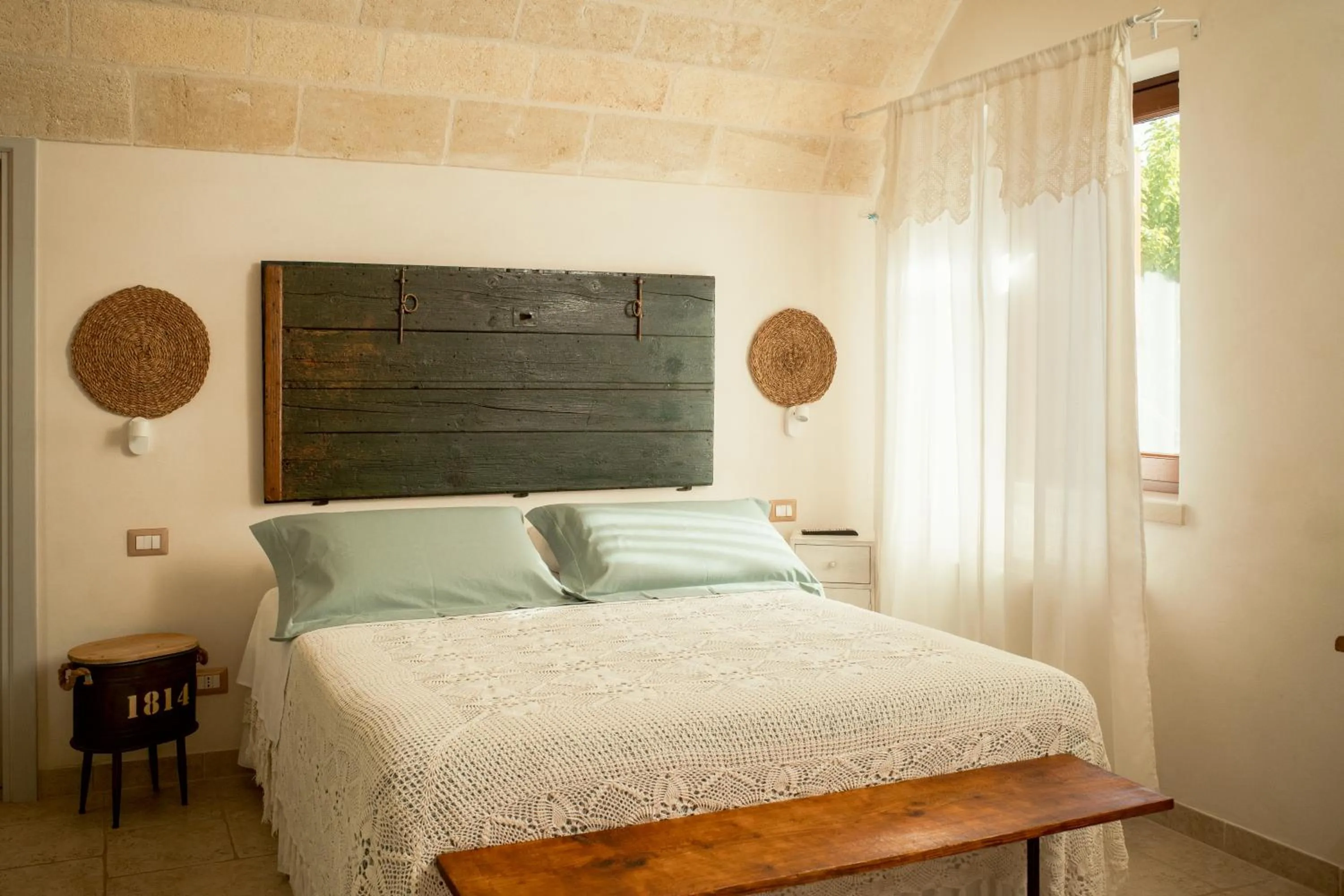 Bed in I Trulli del Tupparello