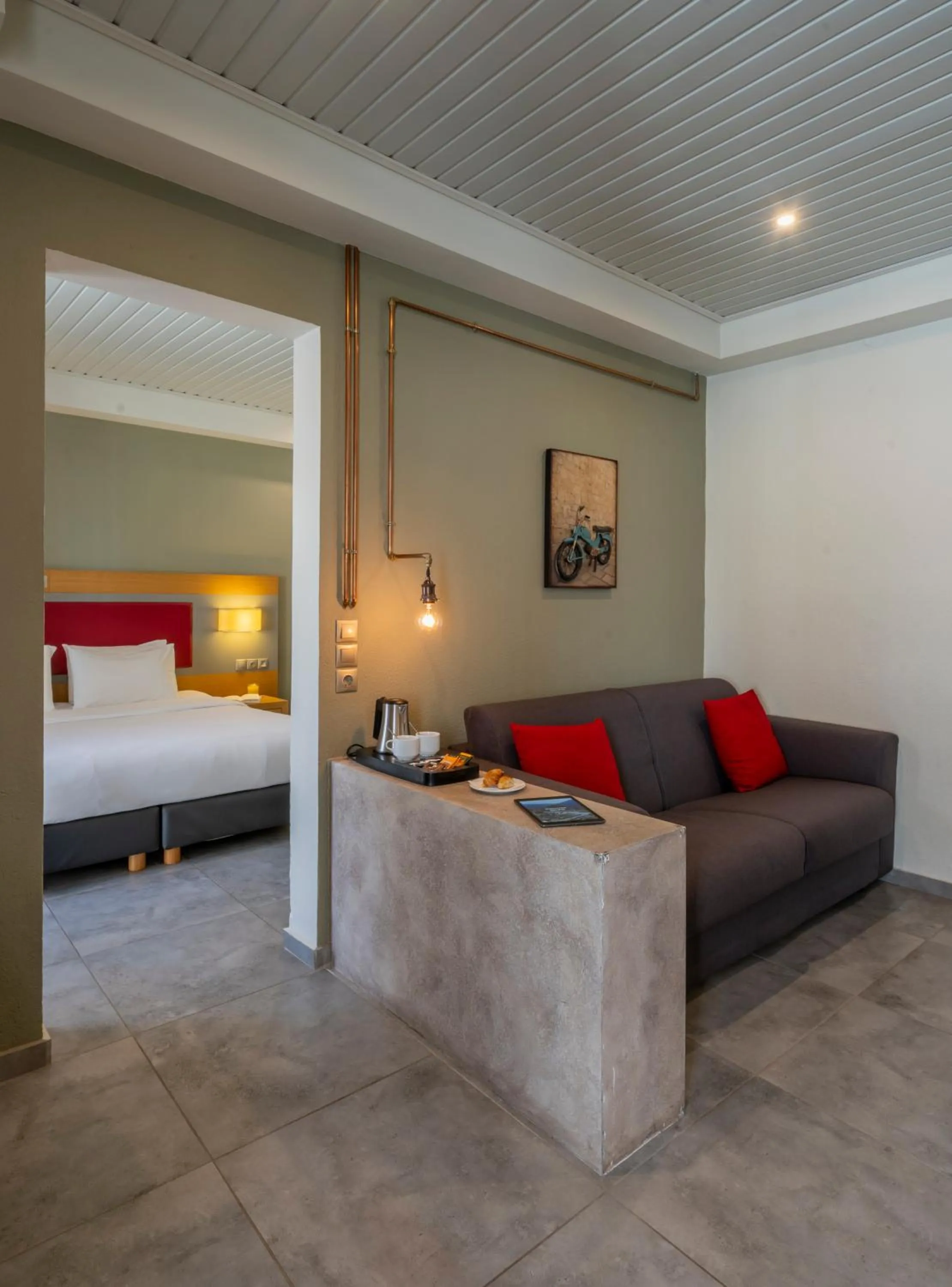 Living room, Bed in Kastalia Boutique Hotel