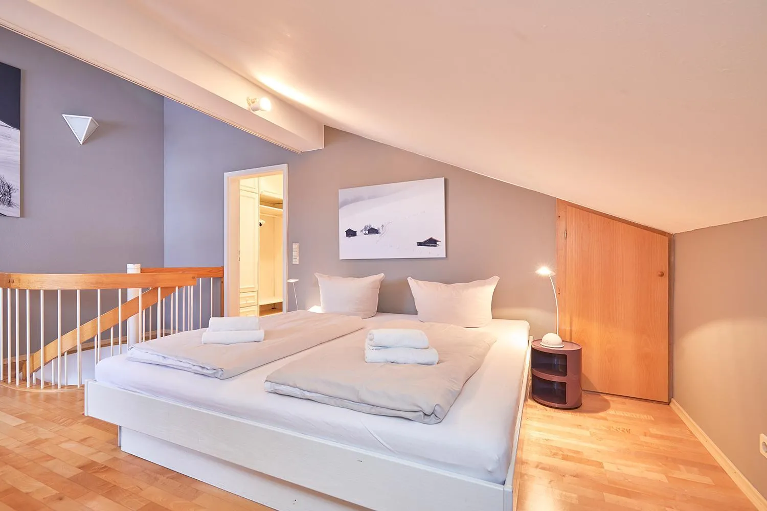 Bed in Ferienwohnung Schencking 1