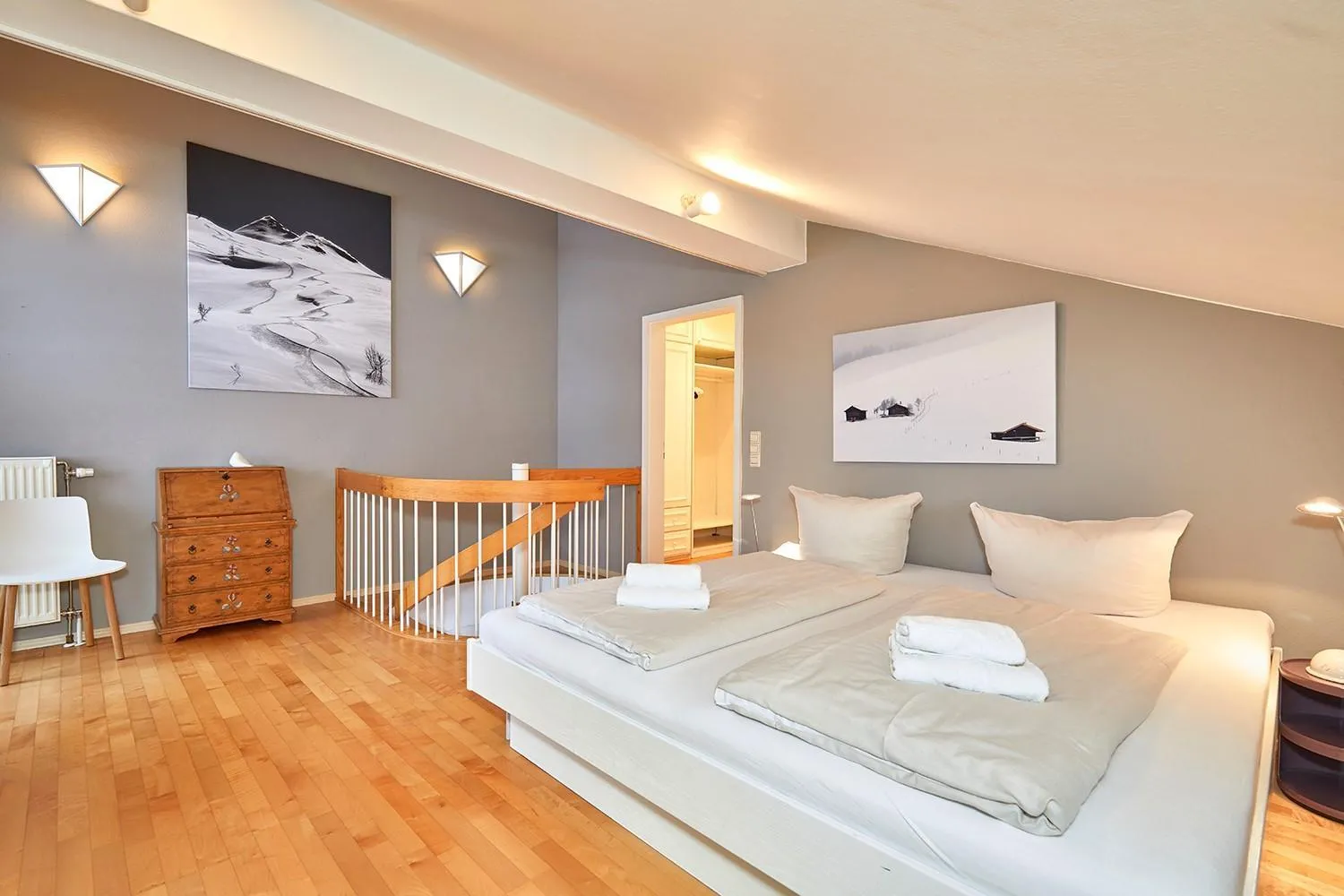 Bed in Ferienwohnung Schencking 1