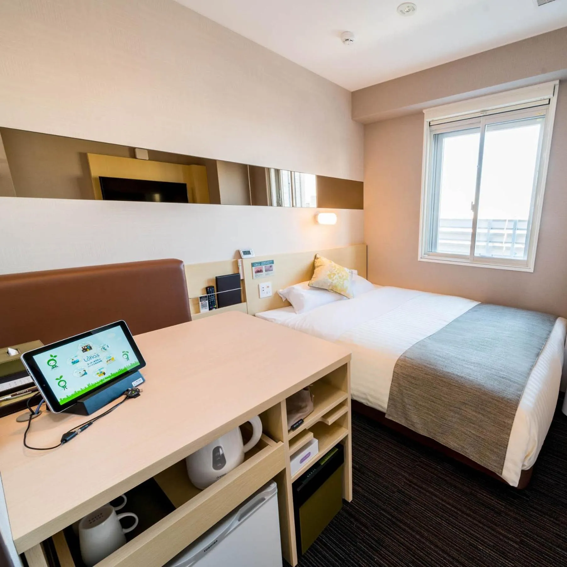 Bed in Super Hotel Premier Musashi Kosugi Ekimae