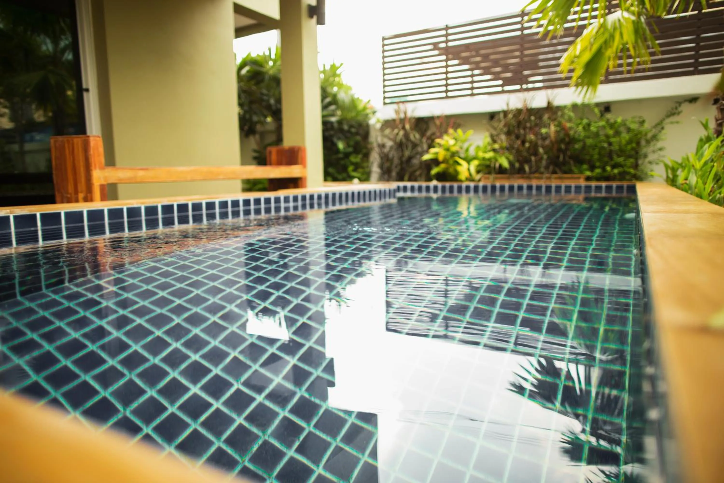 Pool view in The Suvarnabhumi Apartment
