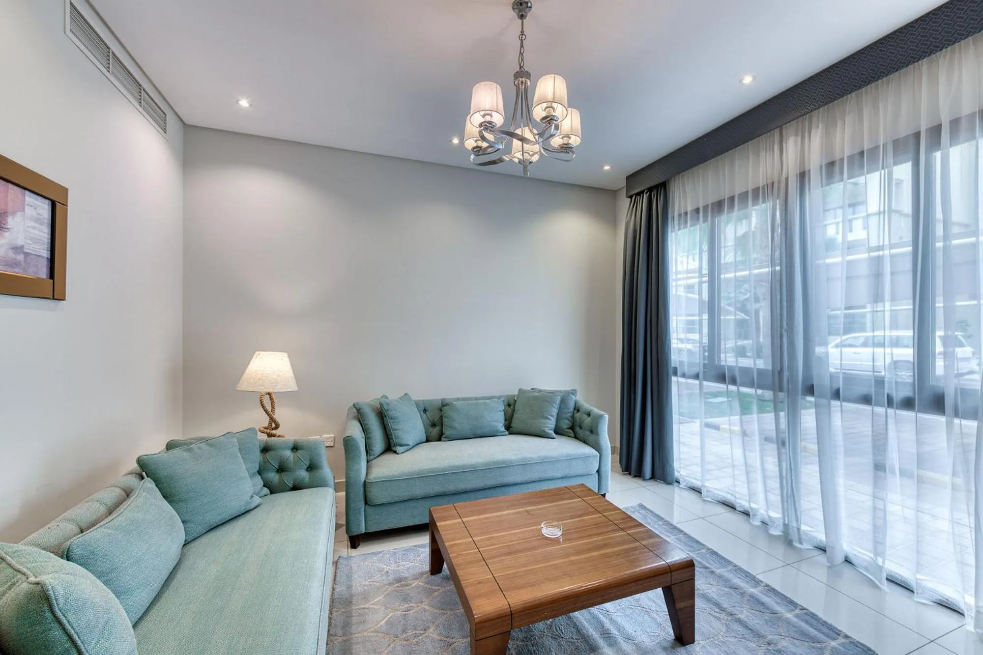 Seating area in The Grove Resort Bahrain