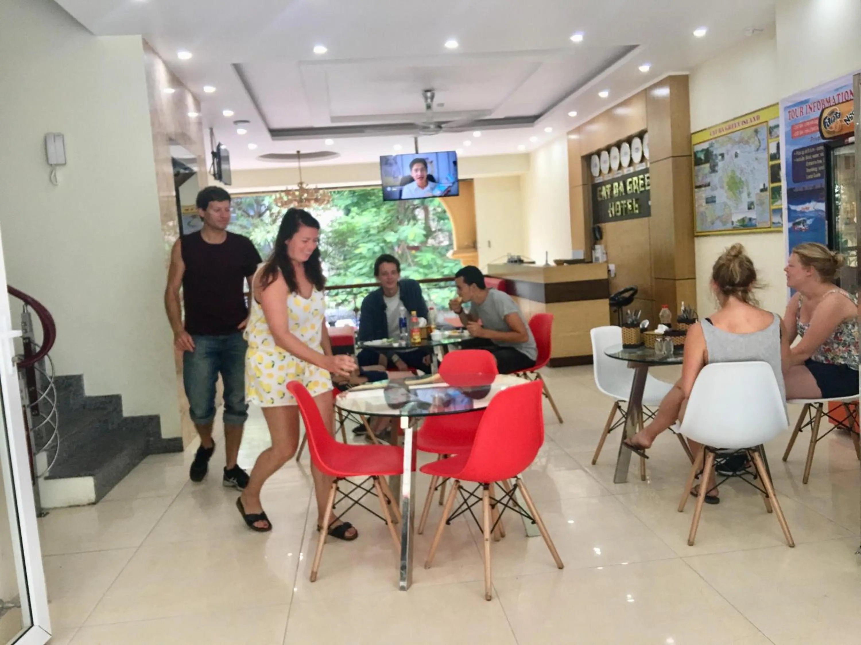 Buffet breakfast in Cat Ba Green Hotel