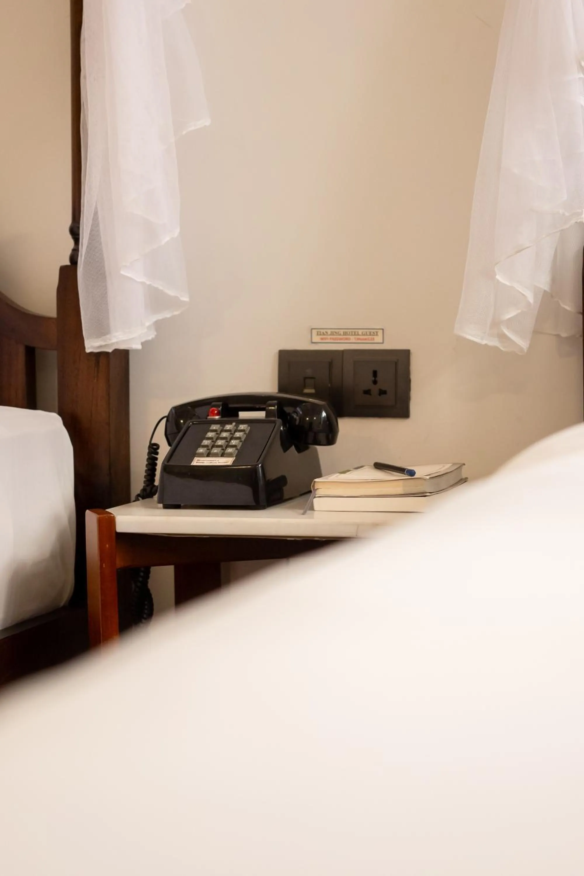 Bed in Tian Jing Hotel