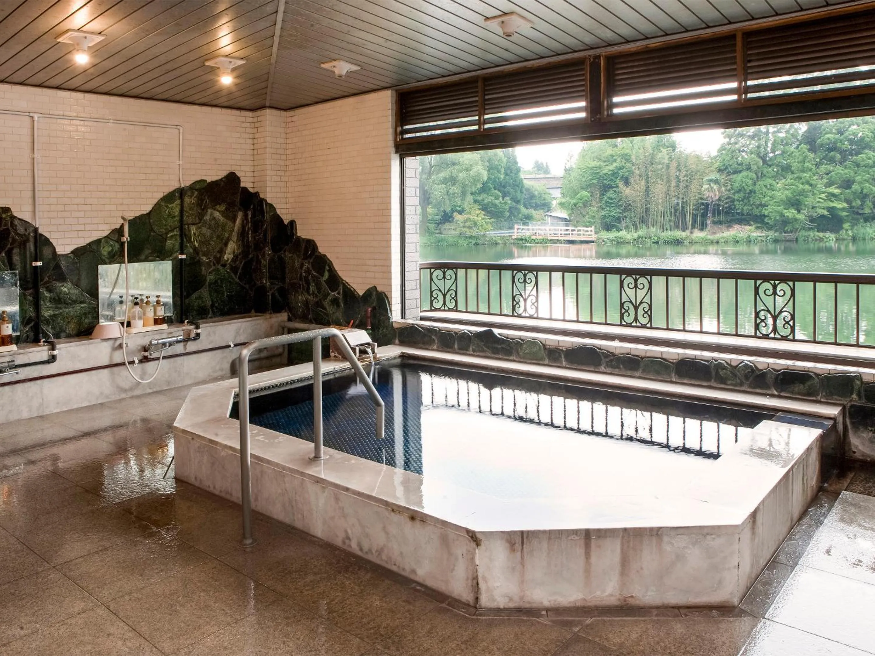 Hot Spring Bath in Pension Kinrinko Toyonokuni