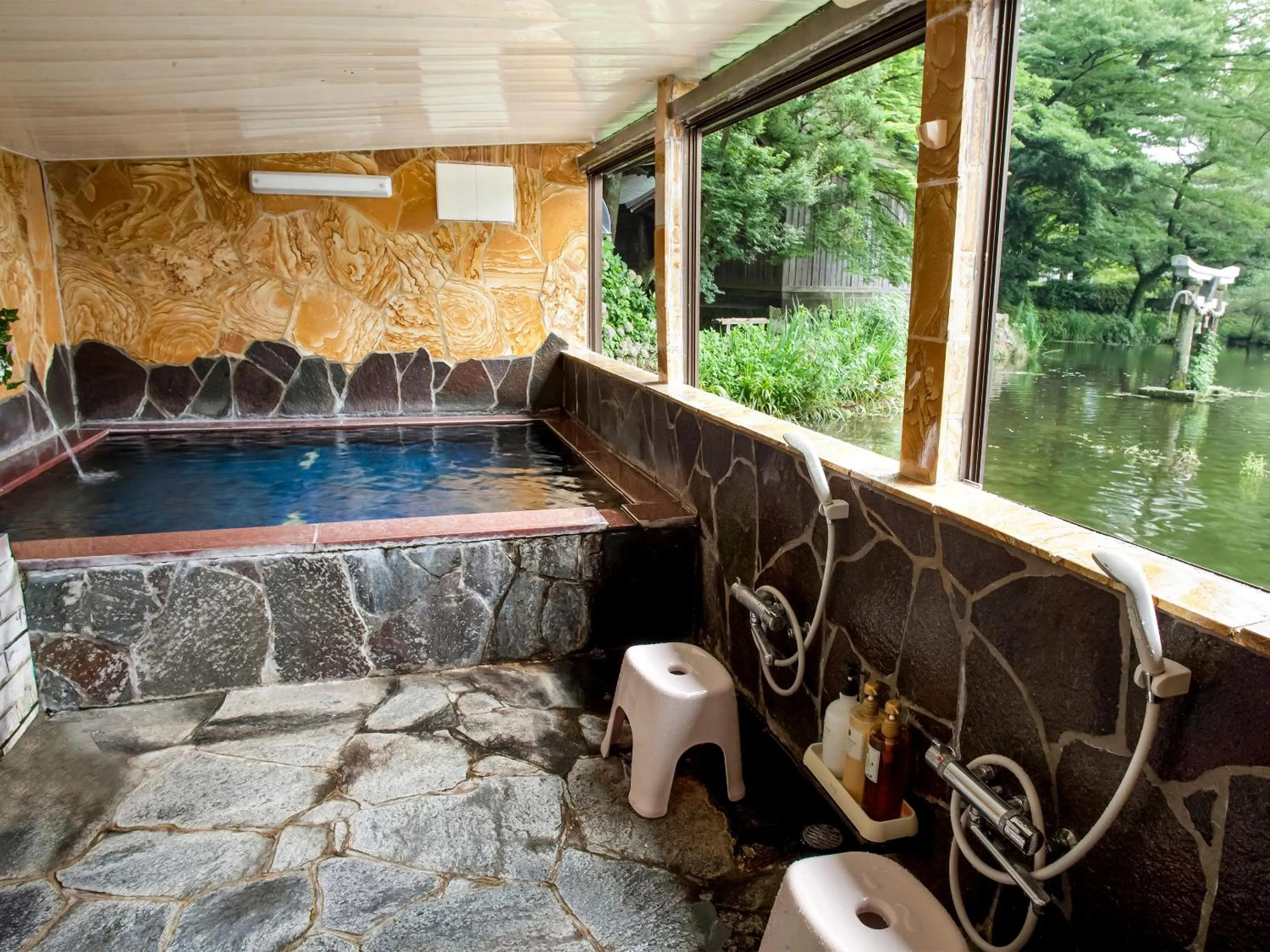 Hot Spring Bath in Pension Kinrinko Toyonokuni