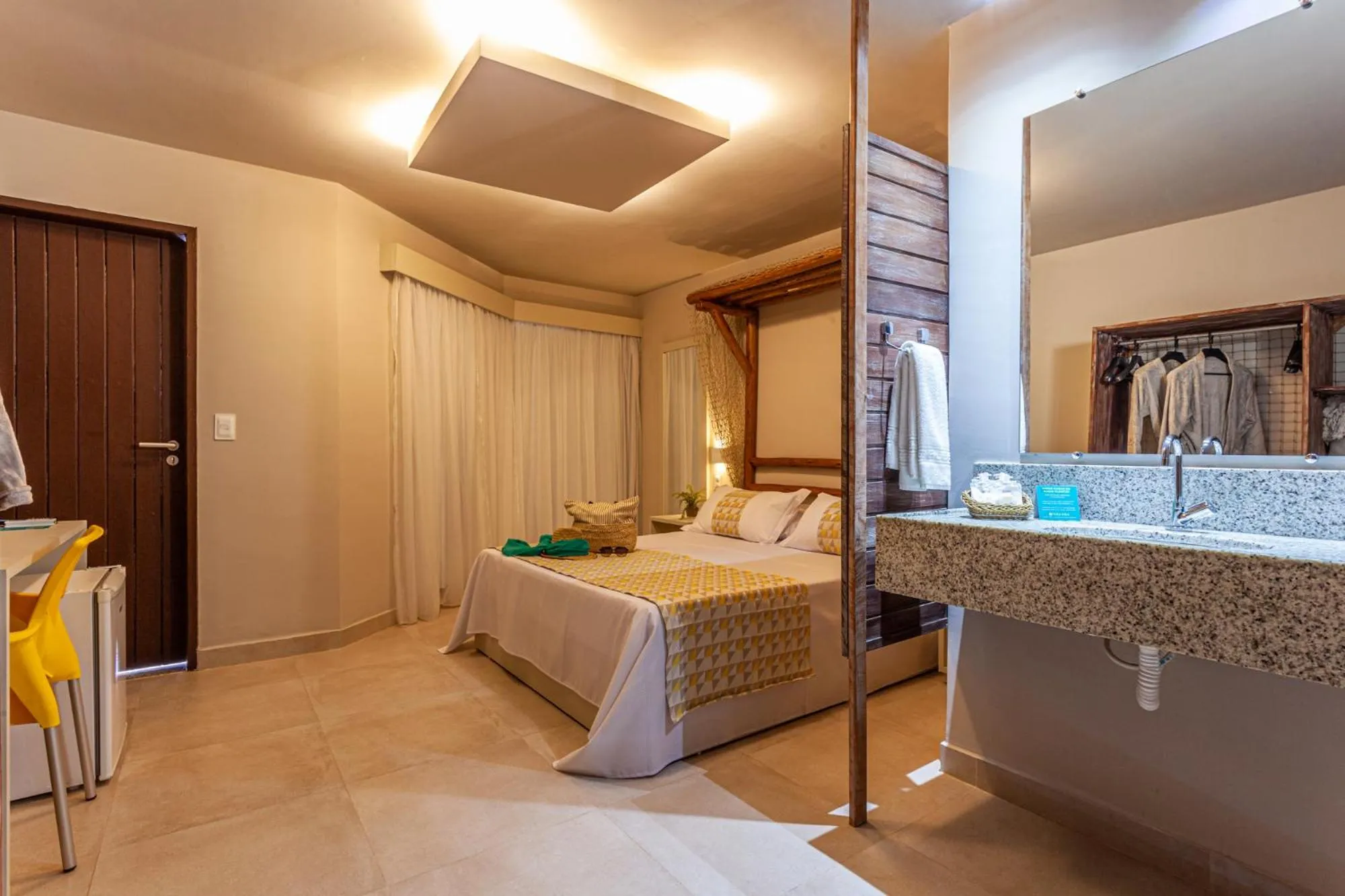 Bathroom, Bed in Pousada Marajuba - Adults Only