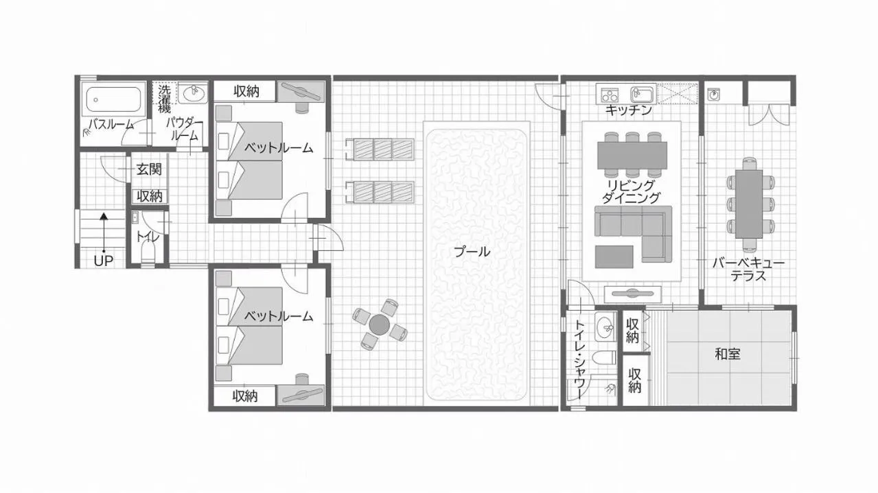 Floor plan in Ahman Suite Villa Sumuide