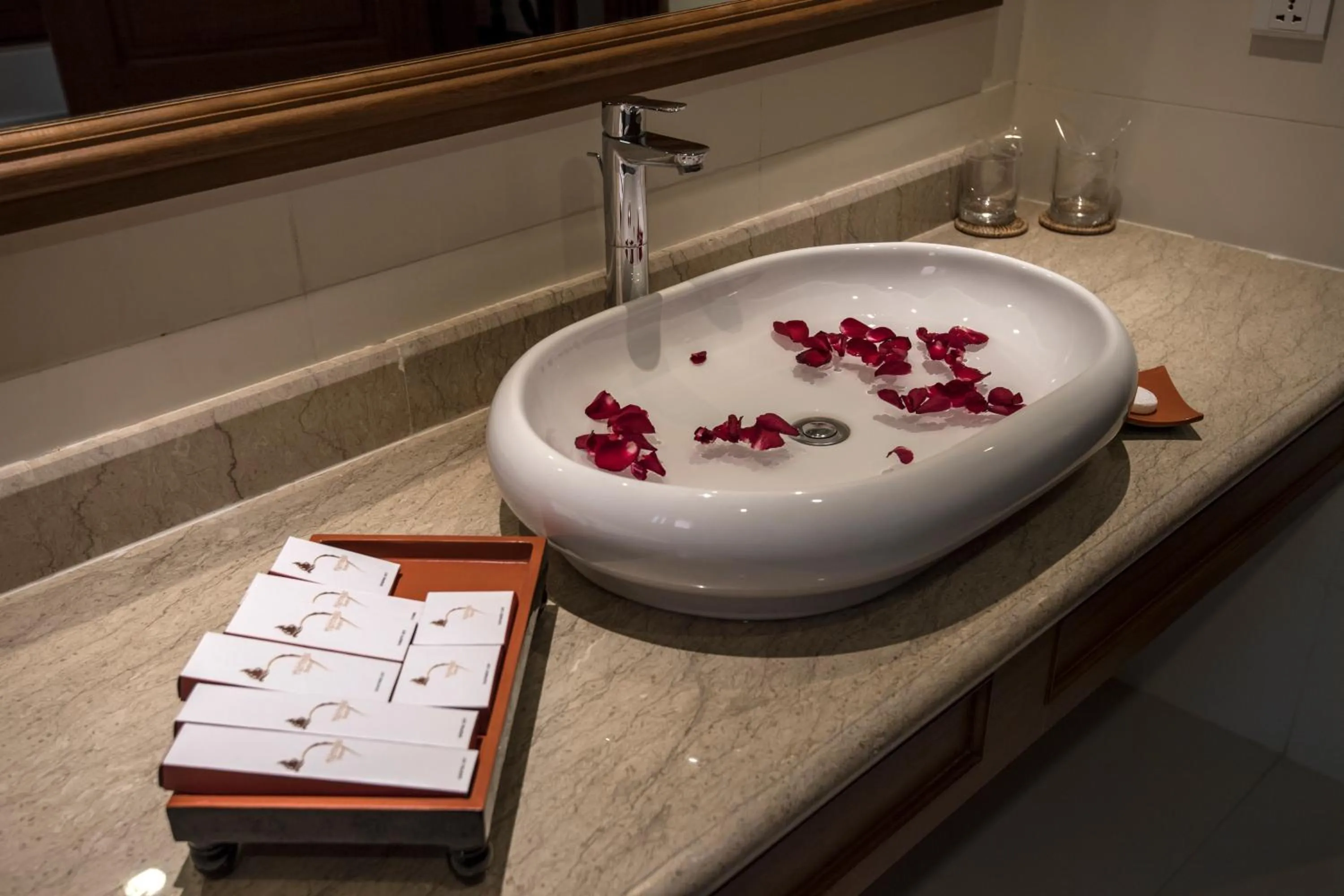 Bathroom in Heritage Bagan Hotel