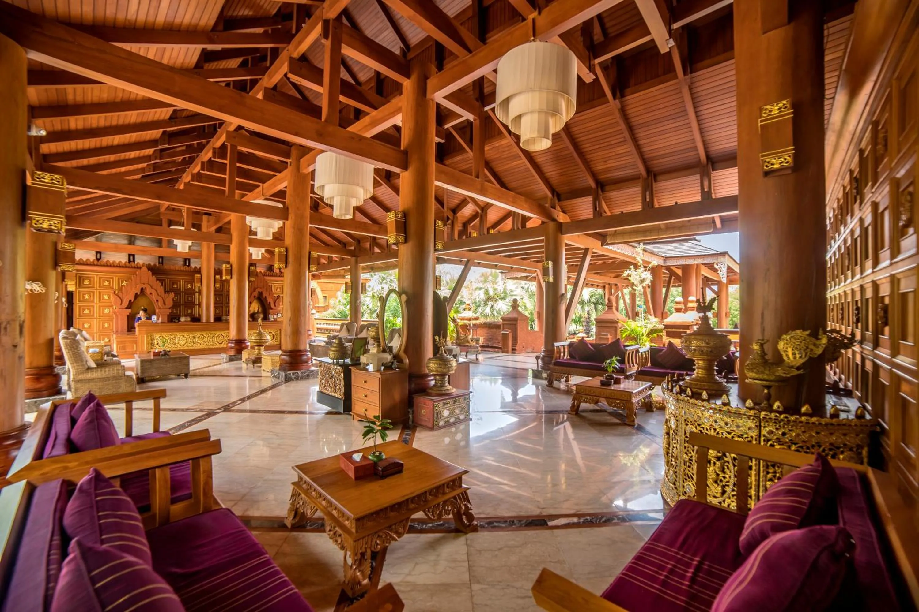 Lobby or reception in Heritage Bagan Hotel