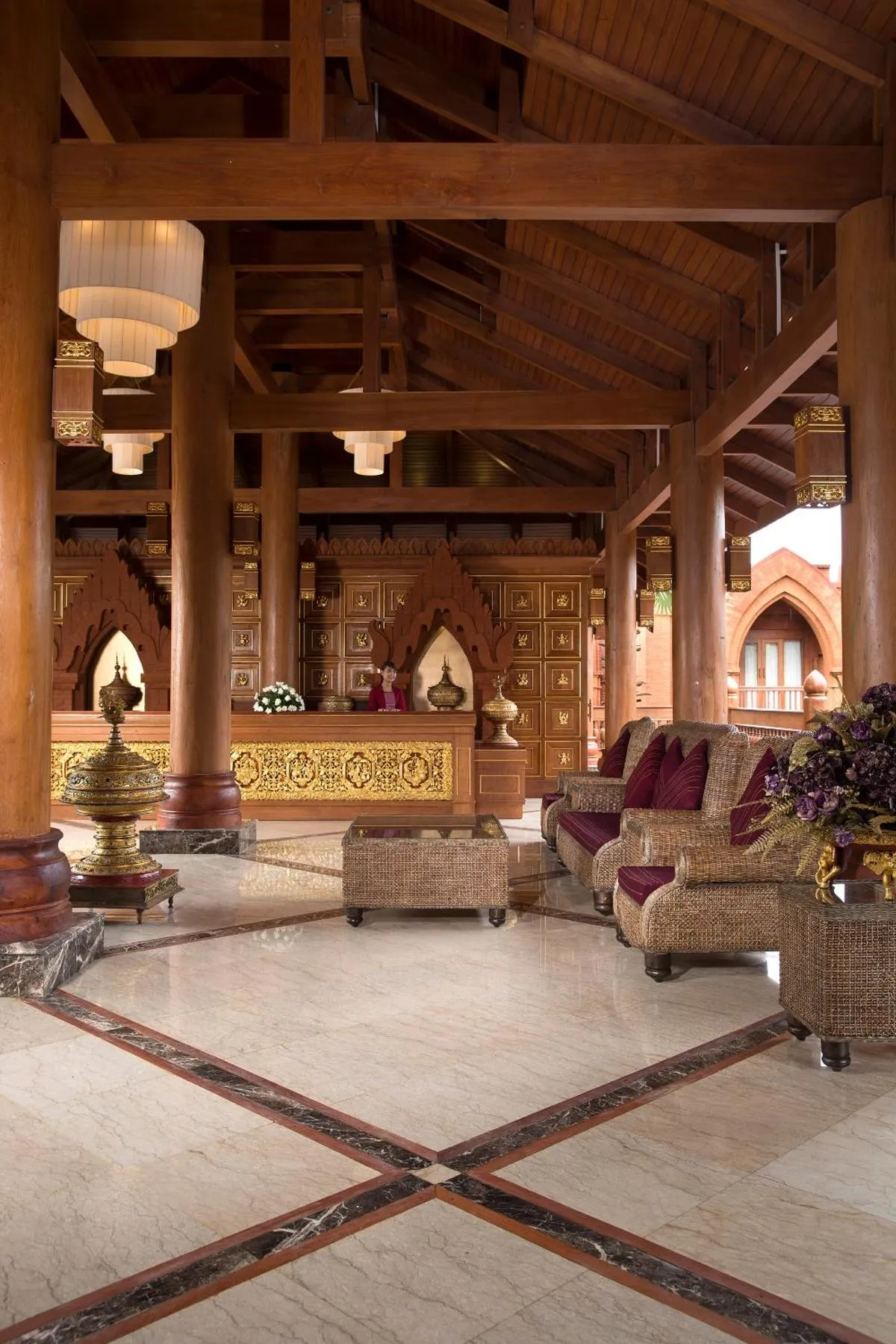 Lobby or reception in Heritage Bagan Hotel