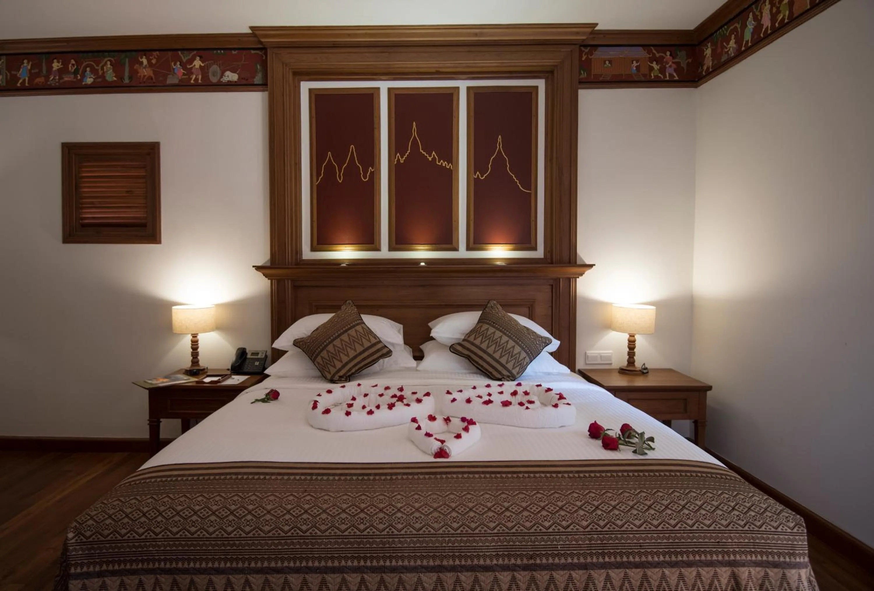 Bedroom in Heritage Bagan Hotel