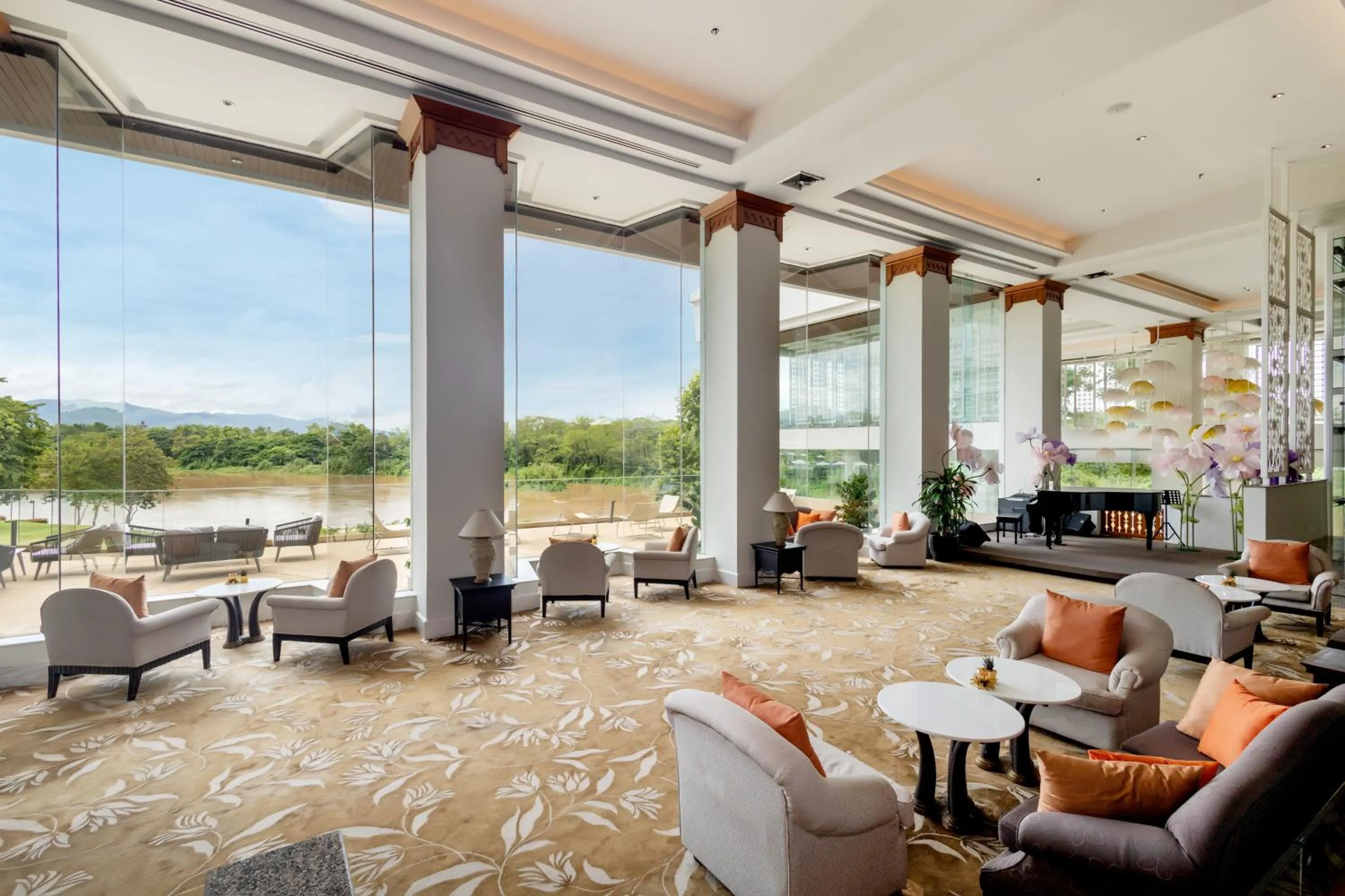 Seating area in The Riverie by Katathani