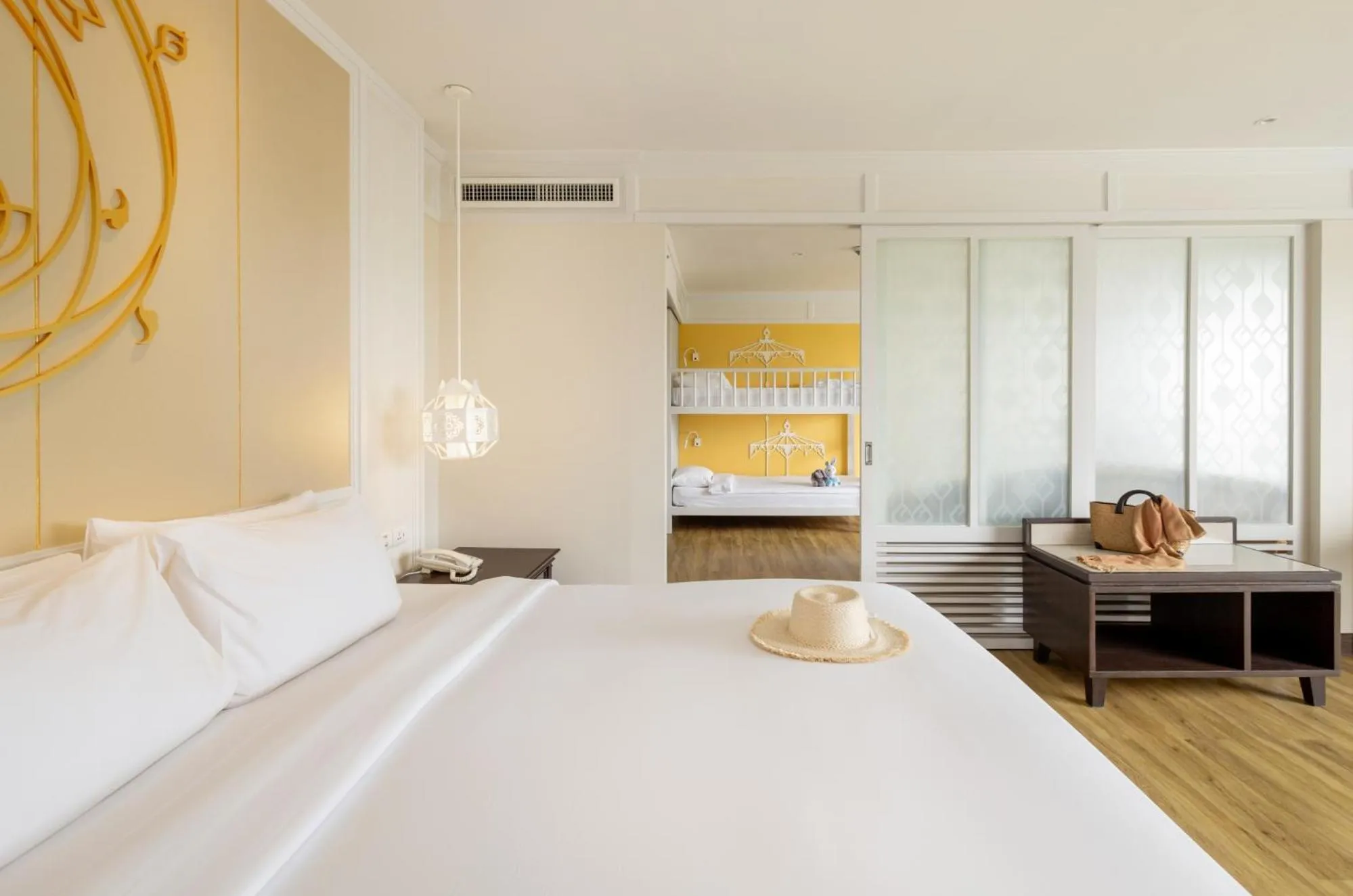 air conditioner, Bed in The Riverie by Katathani