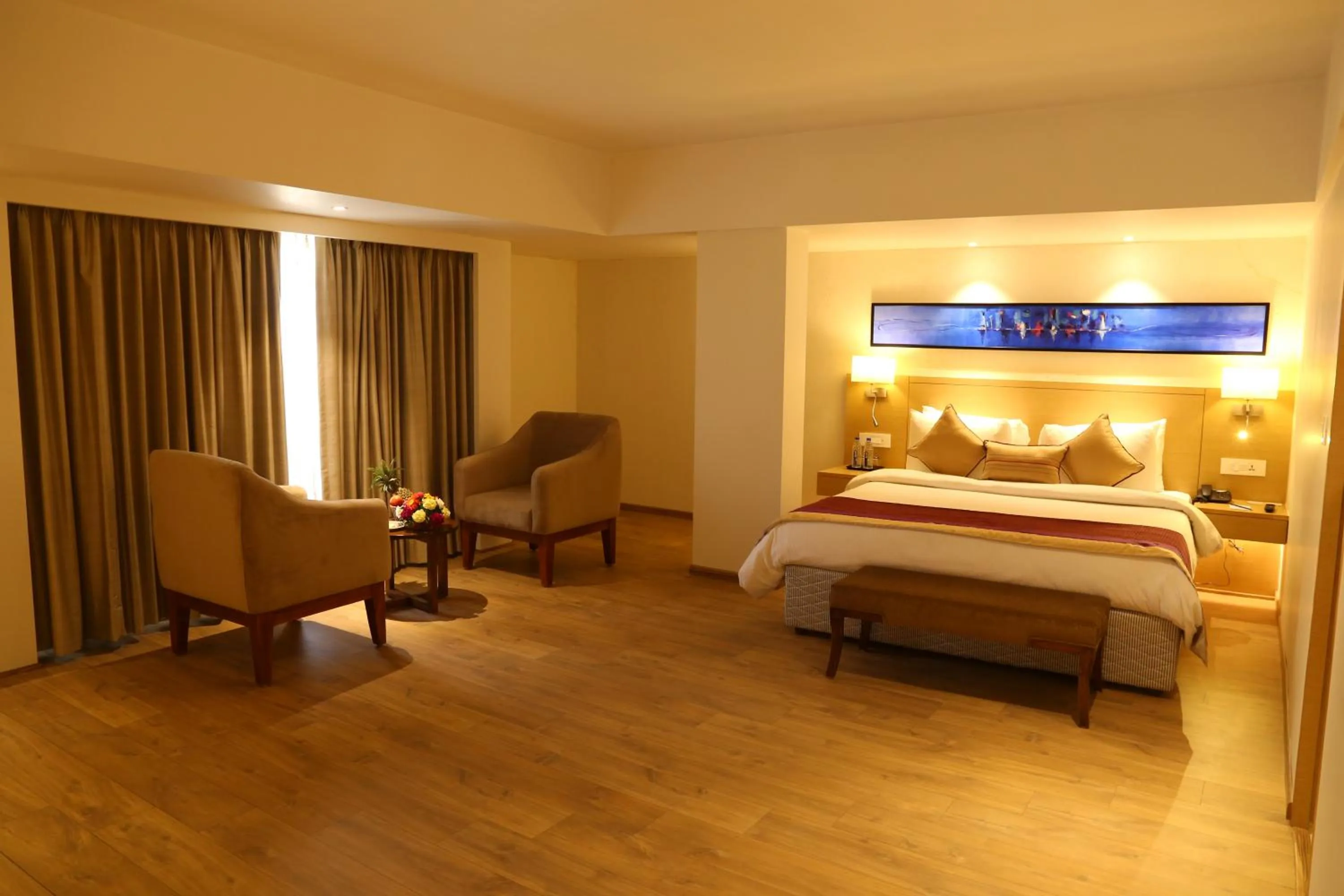 Bedroom, Bed in Sarovar Portico Rivera Ahmedabad