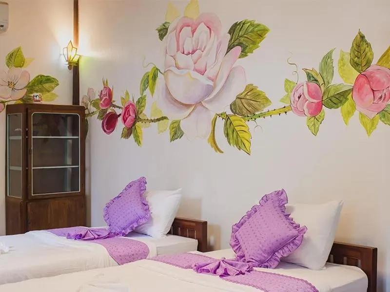 Property building, Bed in Baan Imm Sook Resort