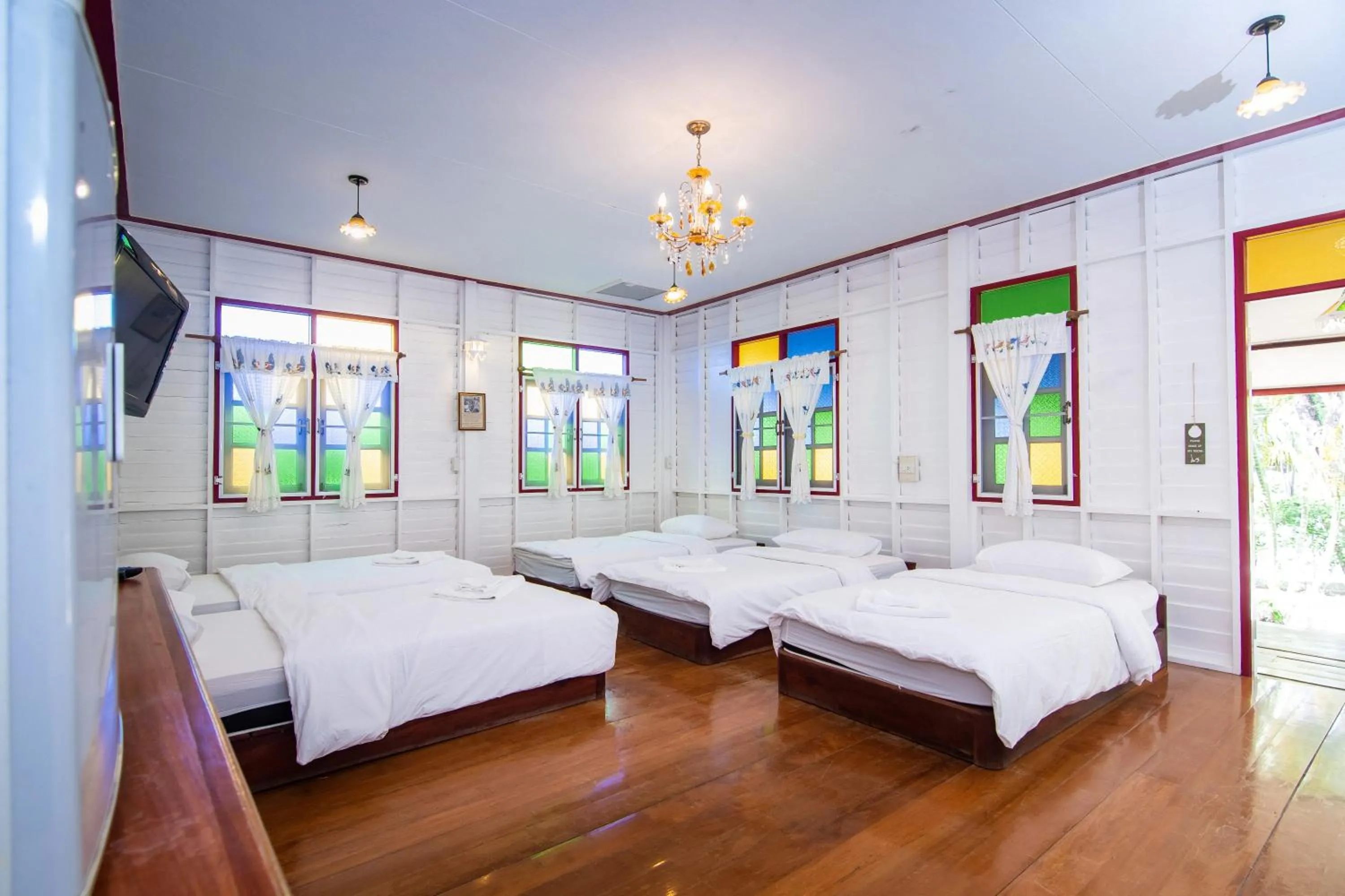 Bed in Baan Imm Sook Resort