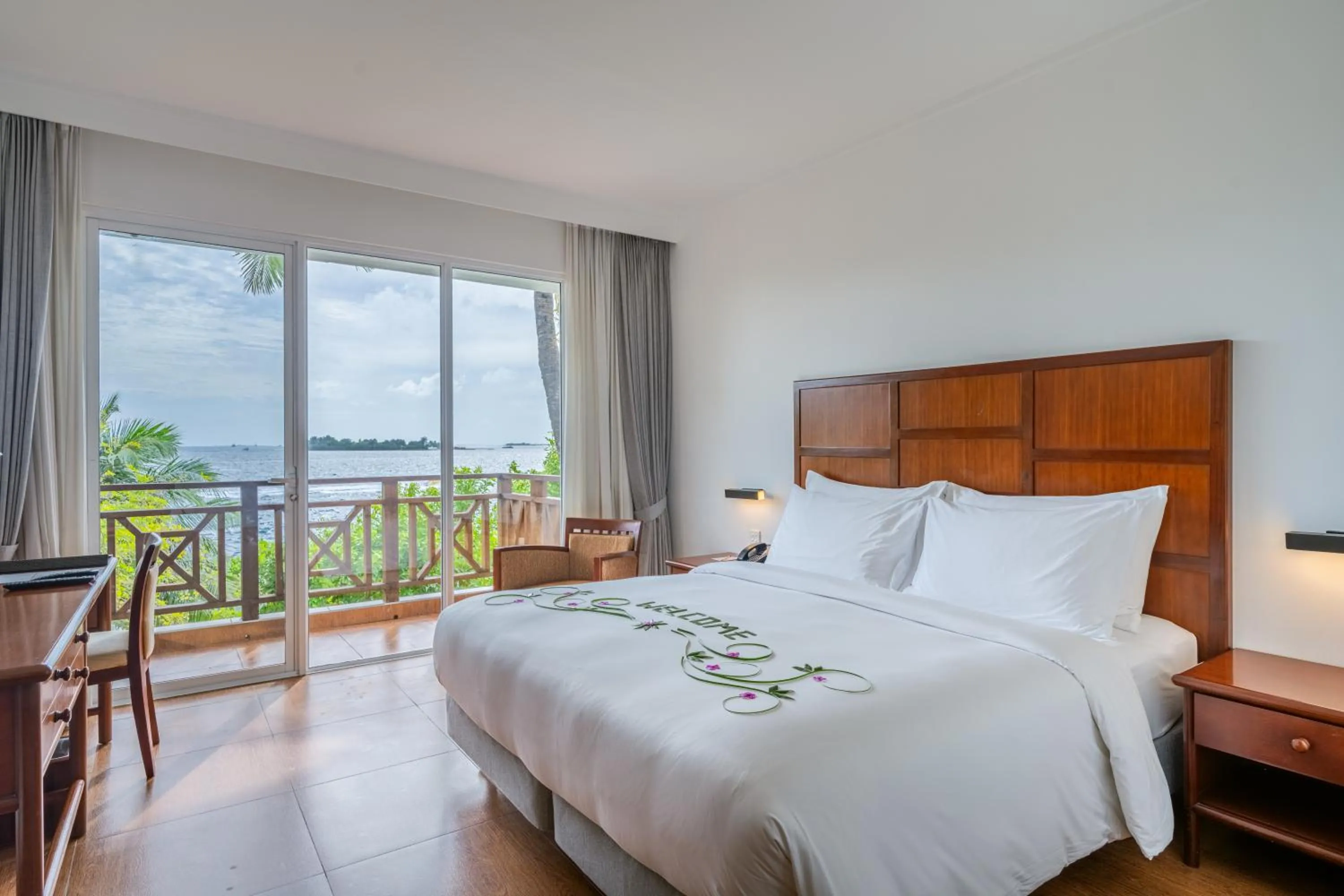 Bedroom, Bed in Hulhule Island Hotel- Private Beach Access & Airport Pick-up and Drop