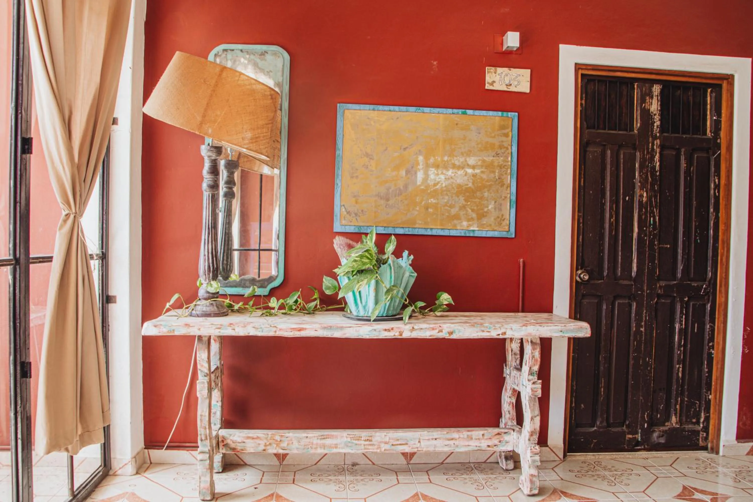 Decorative detail in Casa Colonial Tulum