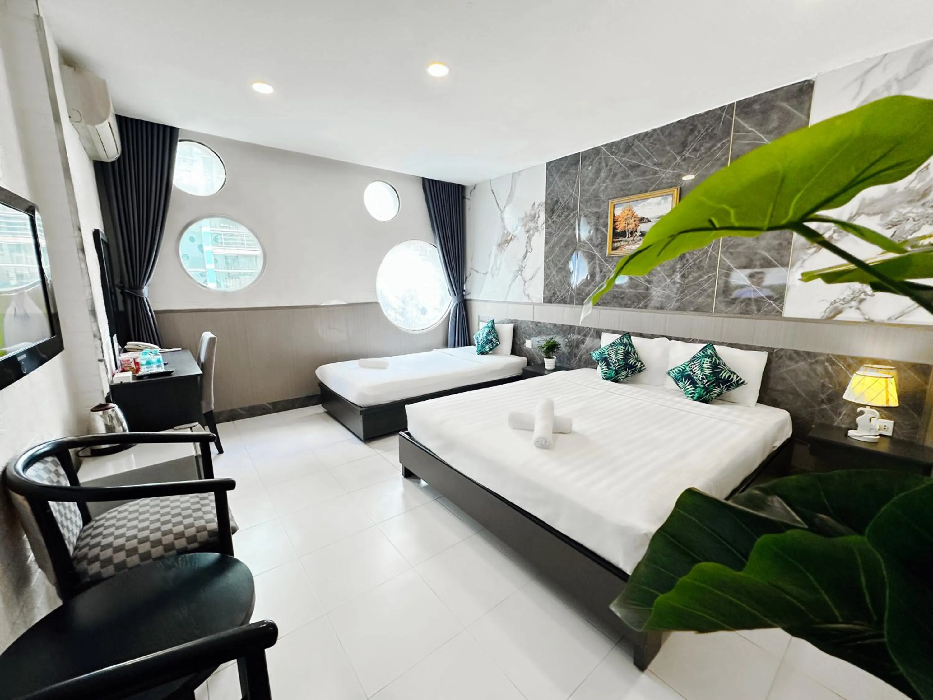 View (from property/room), Bed in Centana Ben Thanh Hotel