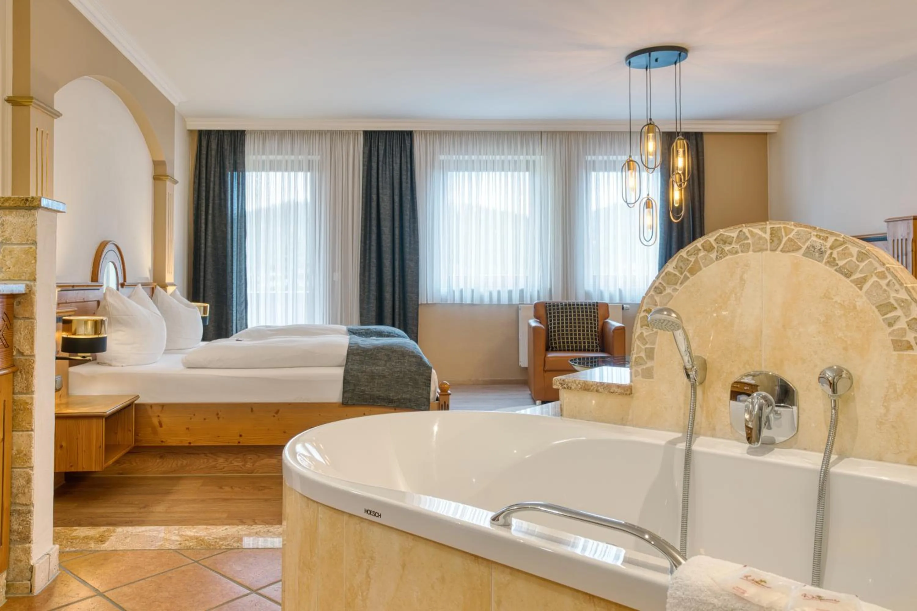 Bed in Kristall- & Vitalhotel Bergknappenhof