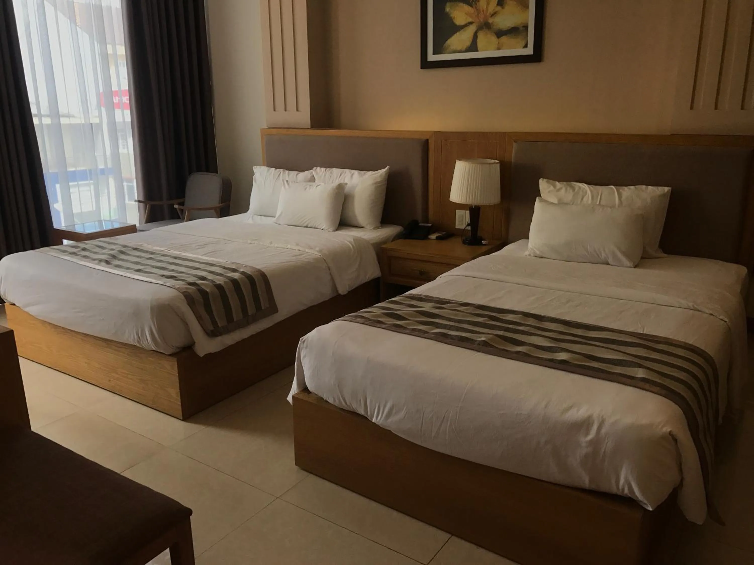 Bed in Elegant Hotel