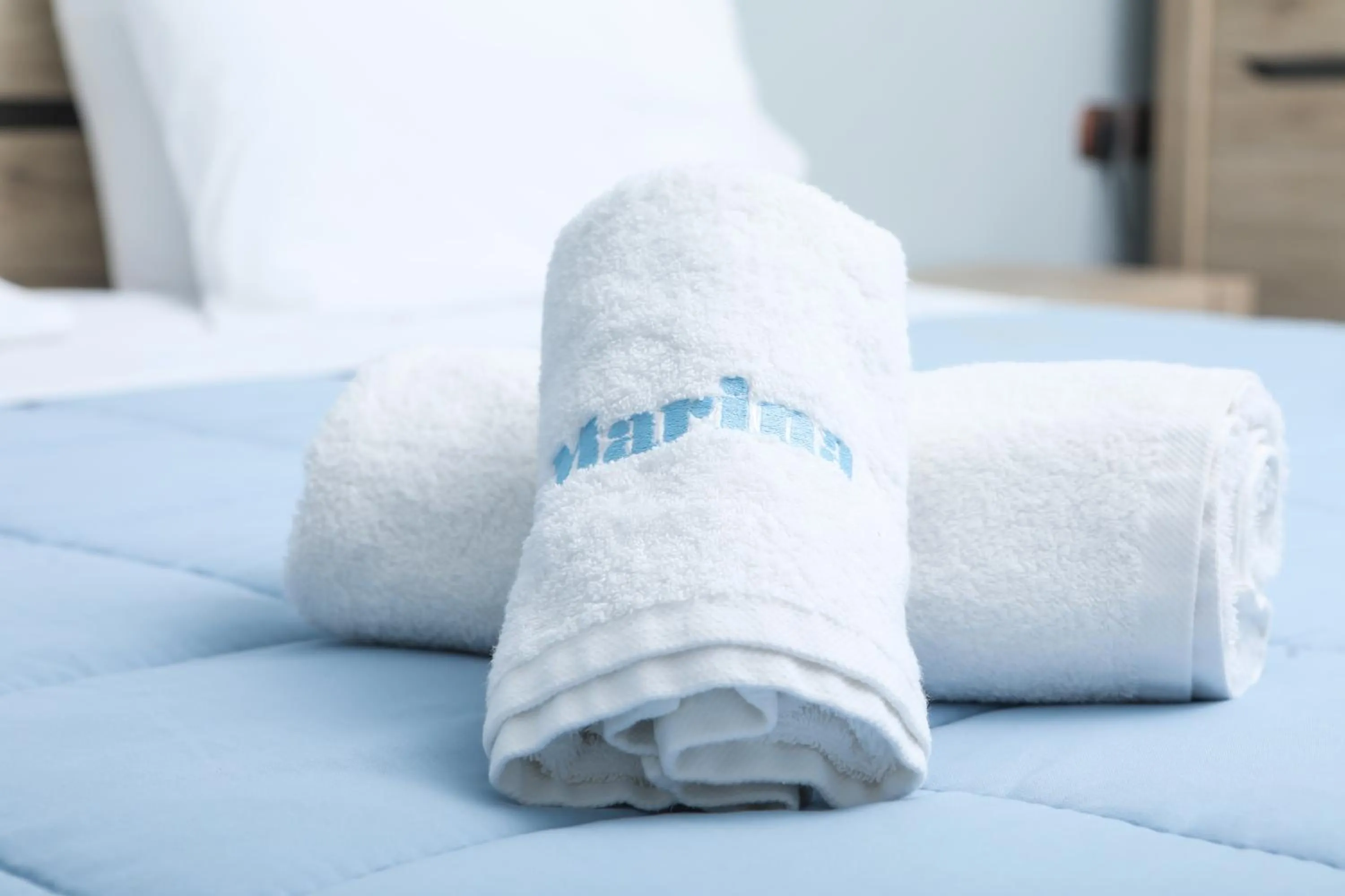 Bed in Marina Apartments, Agios Gordios Corfu