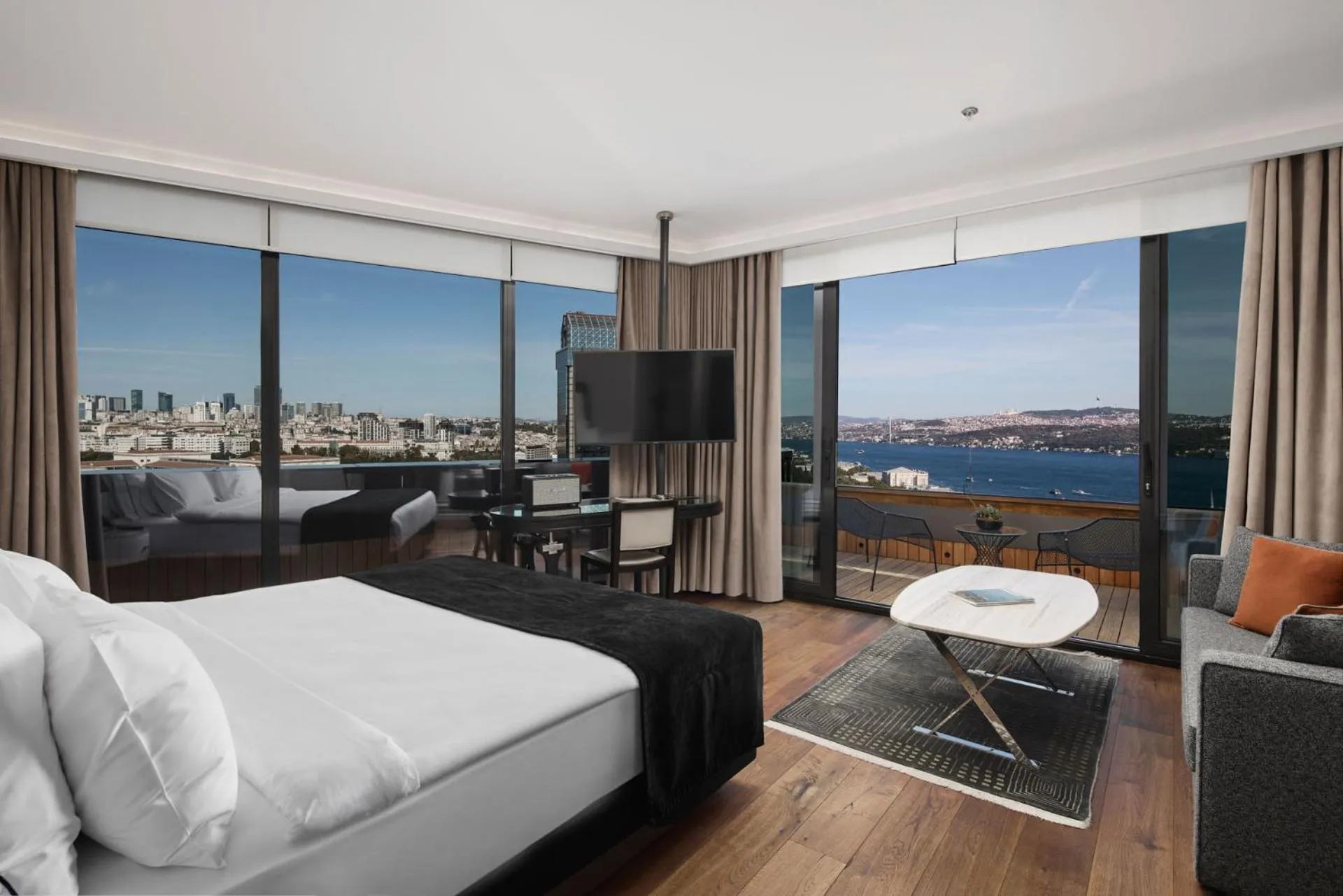 View (from property/room), Bed in Gezi Hotel Bosphorus, Istanbul, a Member of Design Hotels