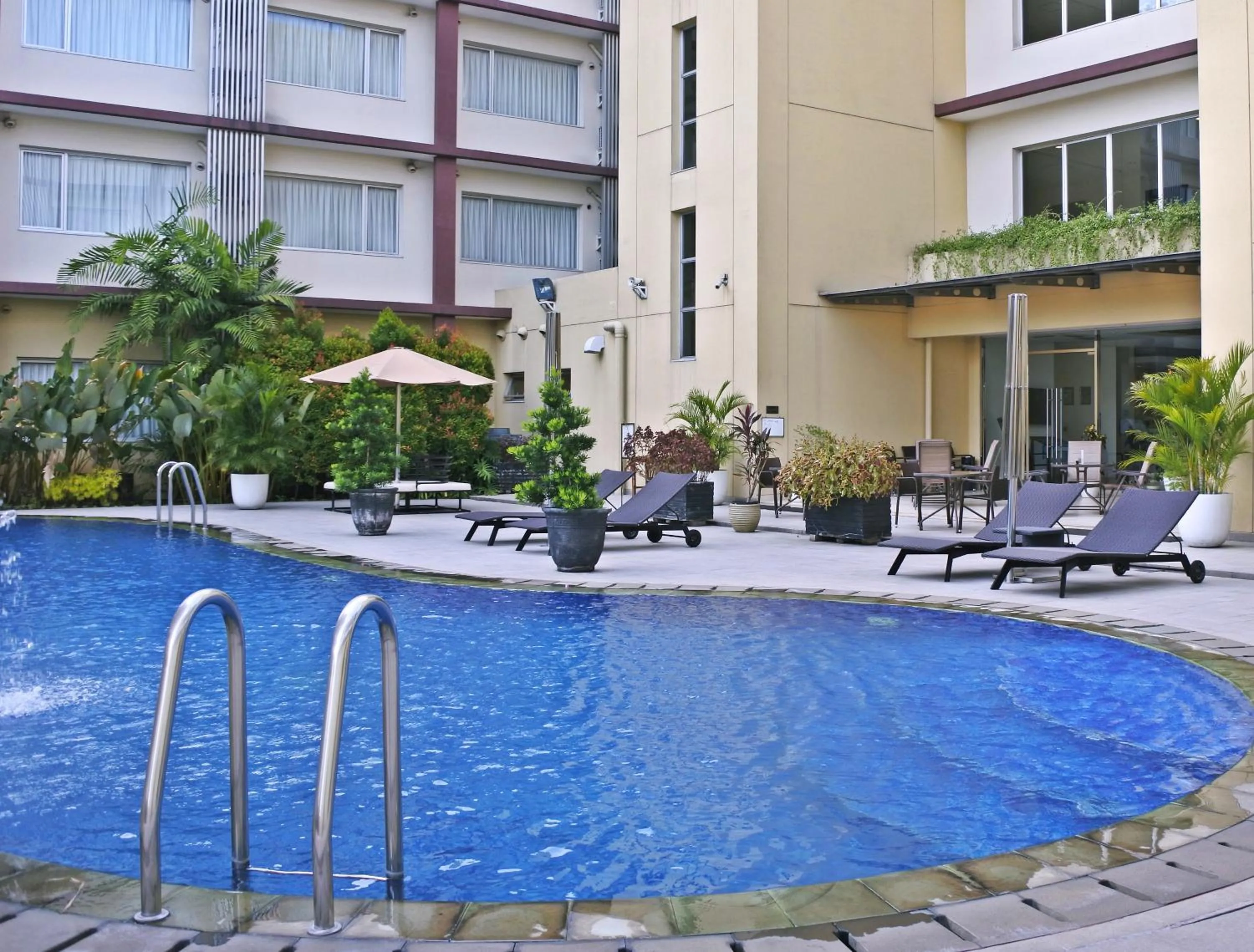 Pool view in Sancrest Residence Deltamas