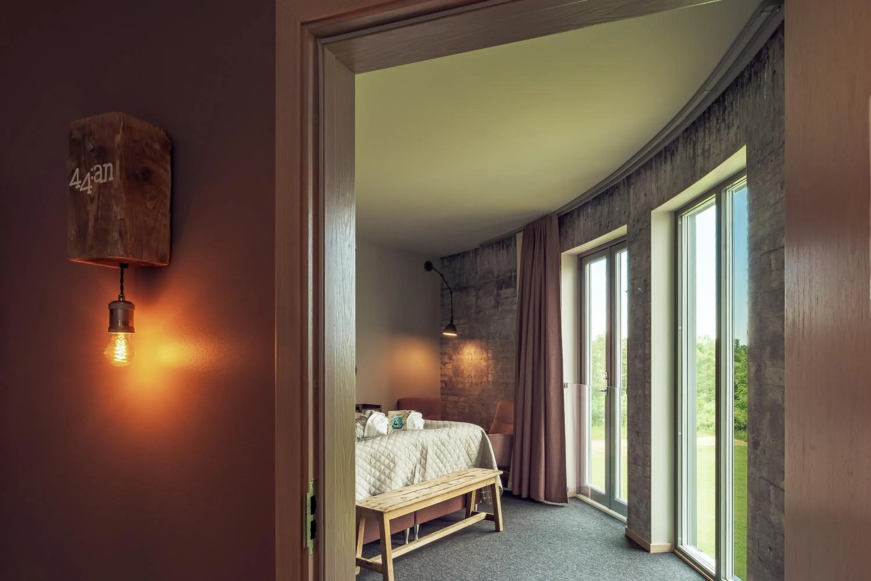 Bedroom, Bed in Hotell Mossbylund