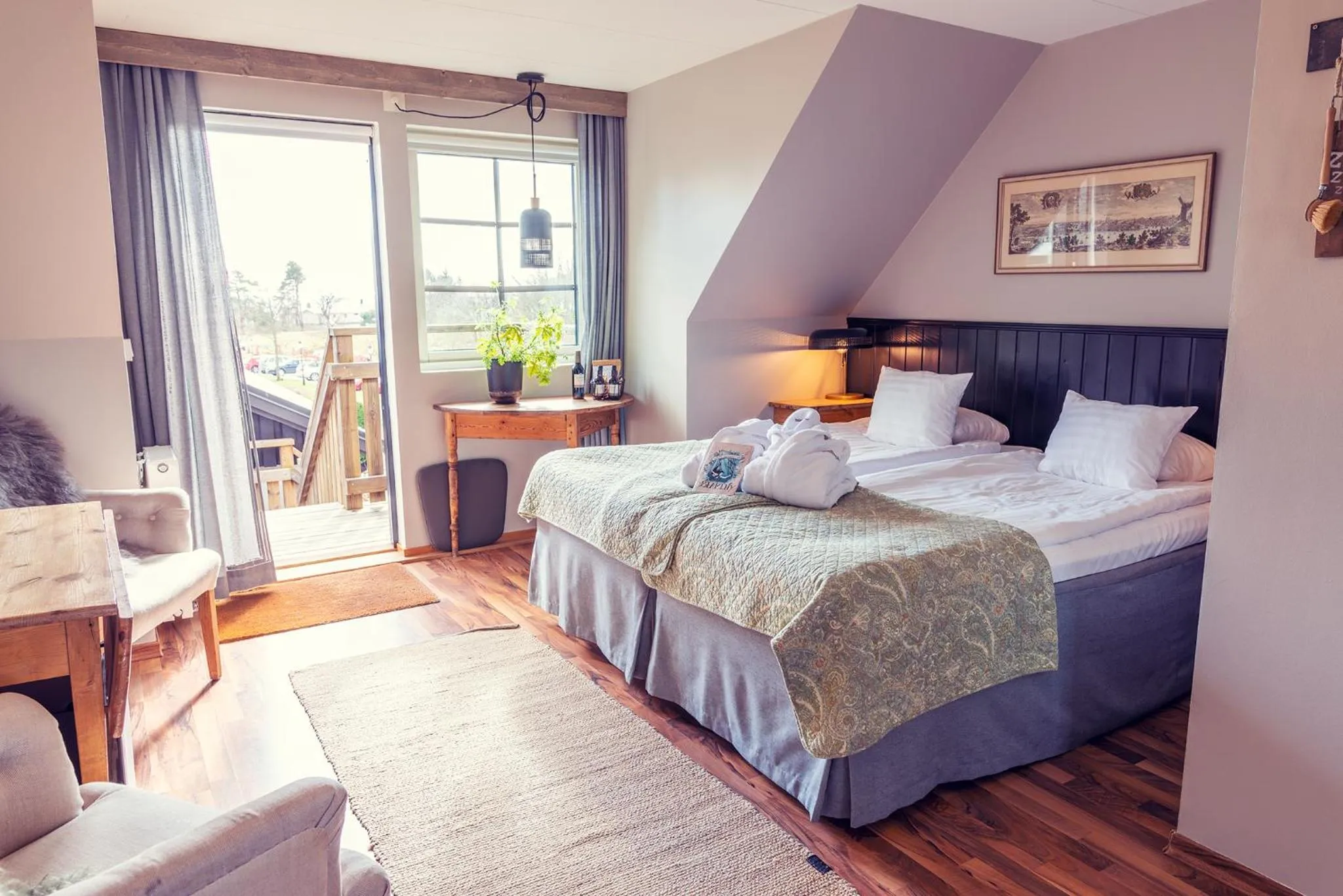 Bedroom, Bed in Hotell Mossbylund