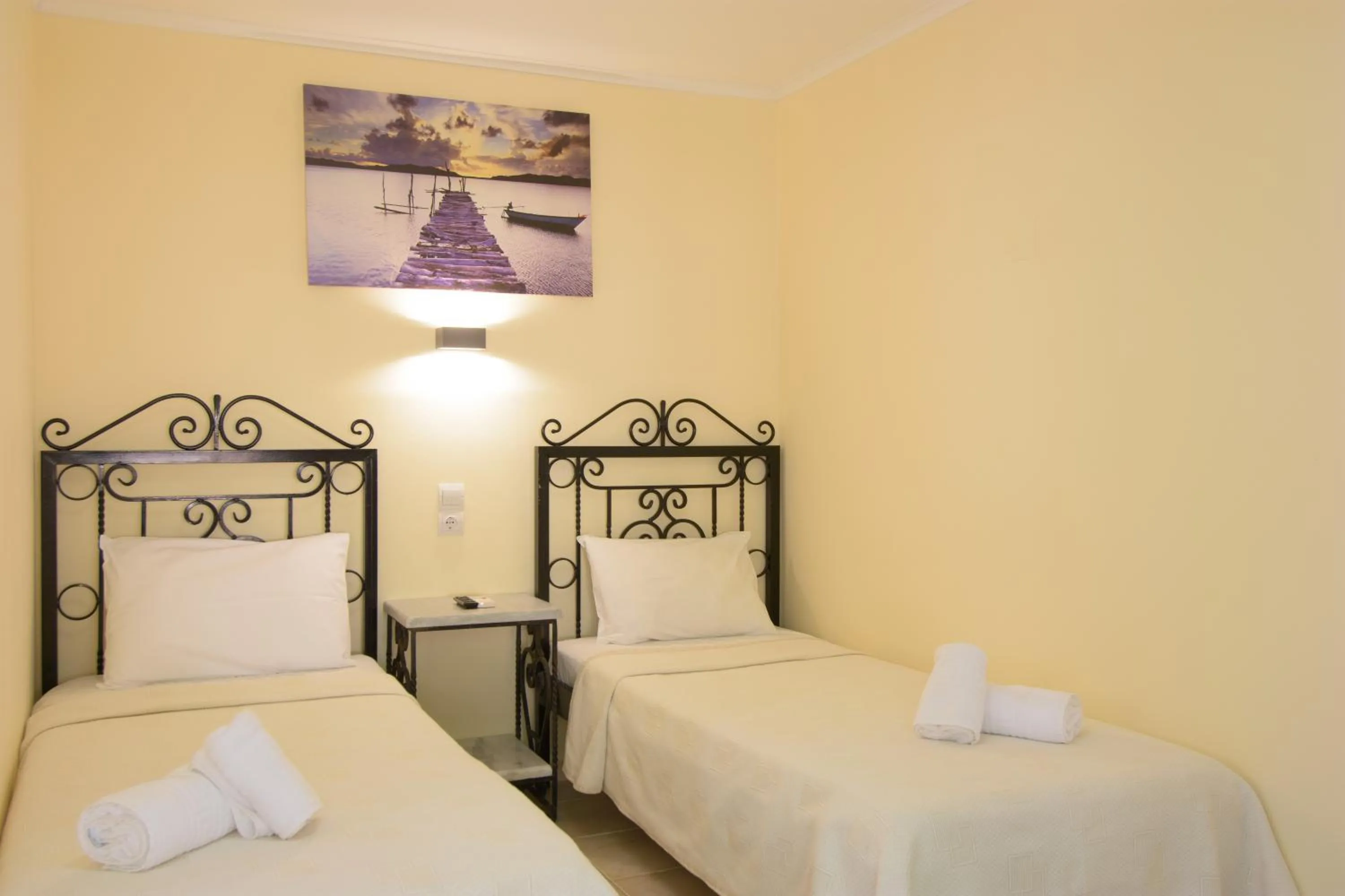 Bed in Ammoudara Beach Hotel Apartments