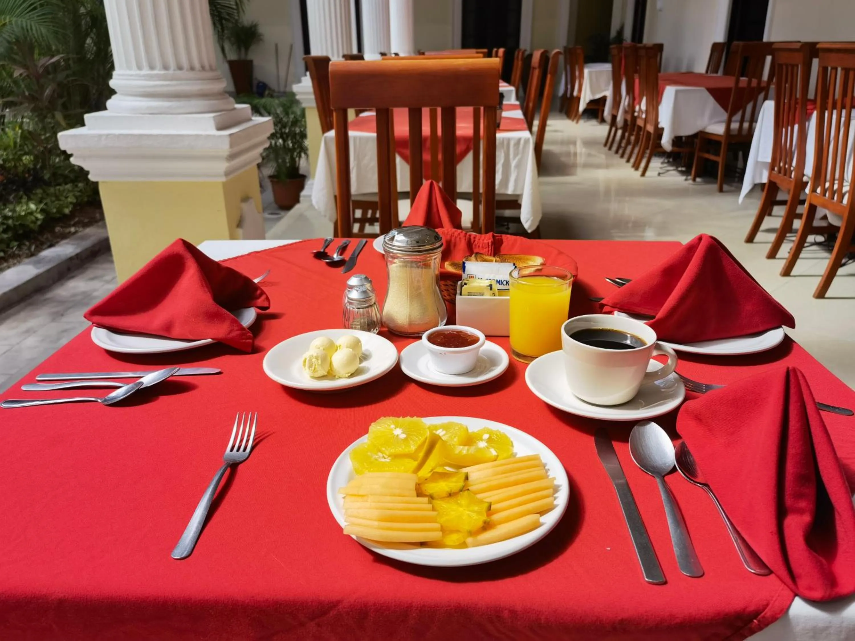 Continental breakfast in Gran Real Yucatan