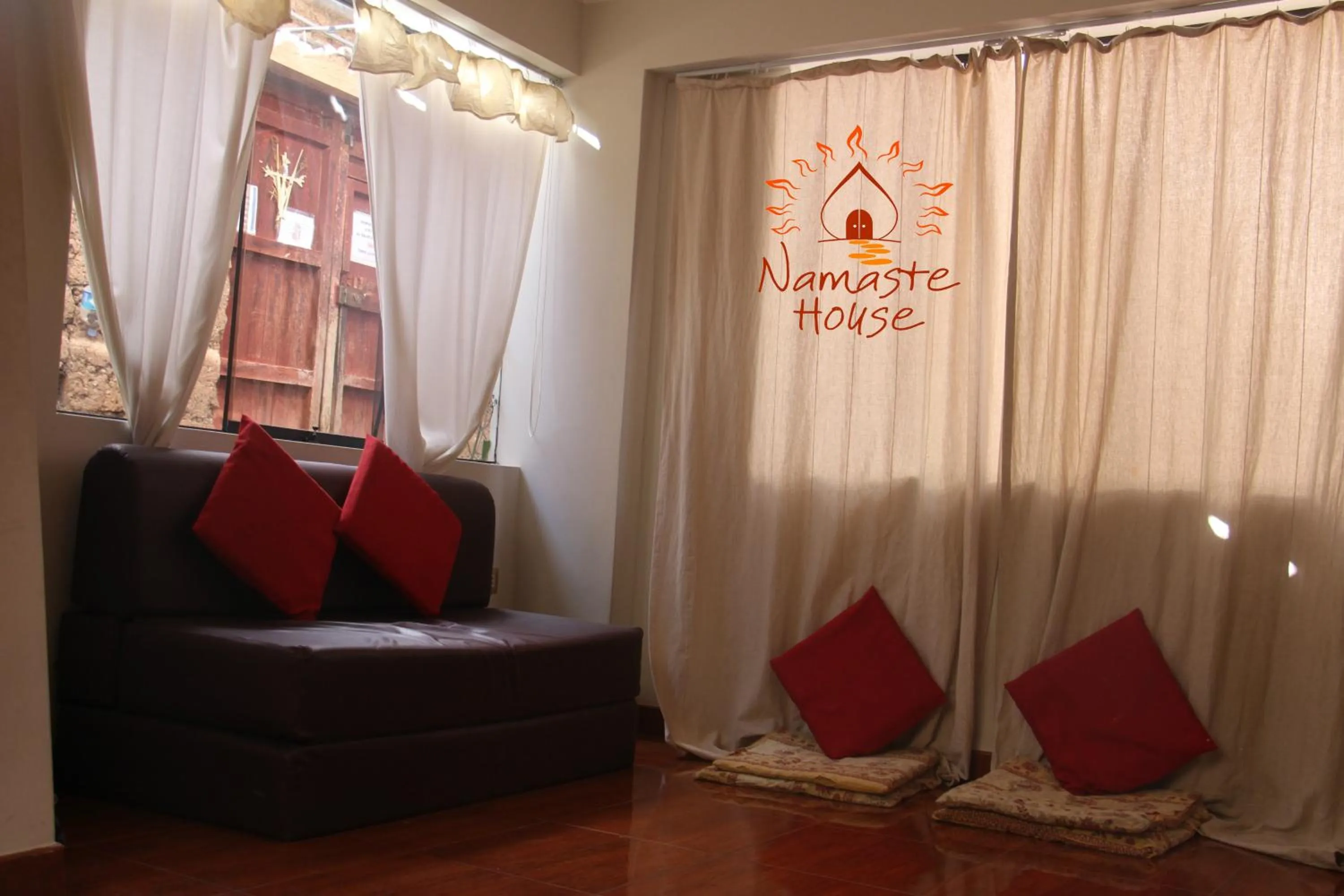 Seating area in Namaste House