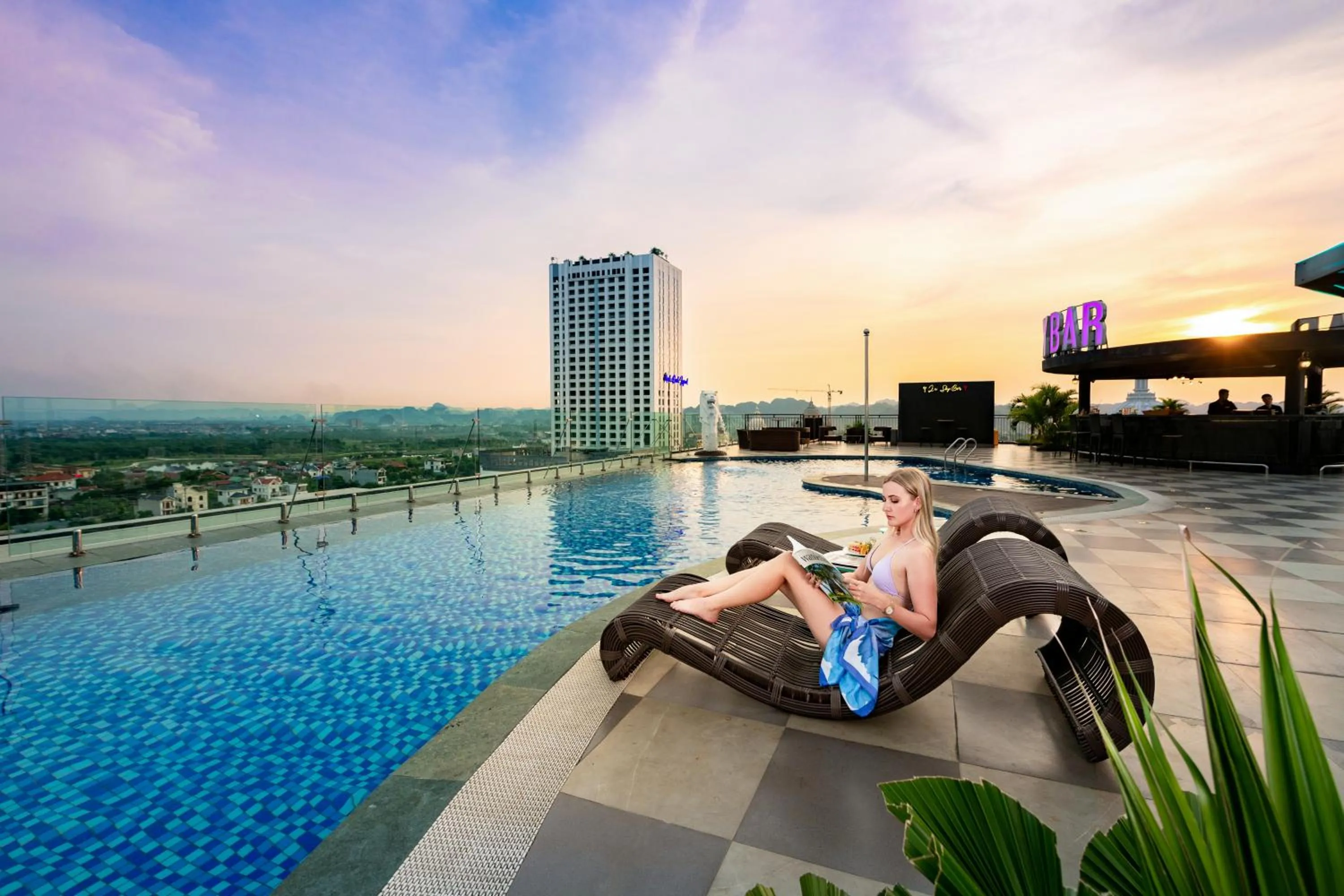 Pool view in Ninh Binh Legend Hotel