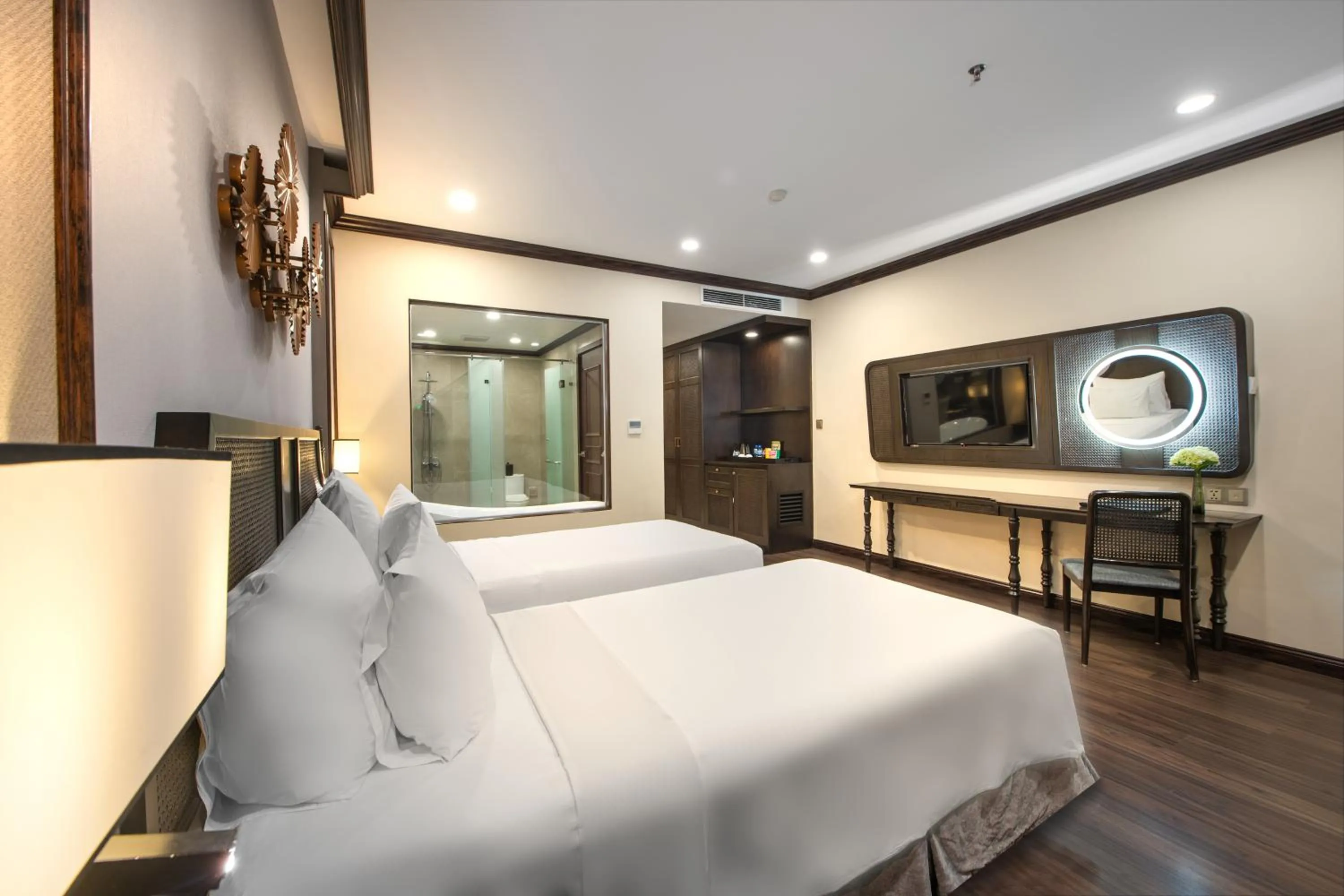 Bed in Ninh Binh Legend Hotel