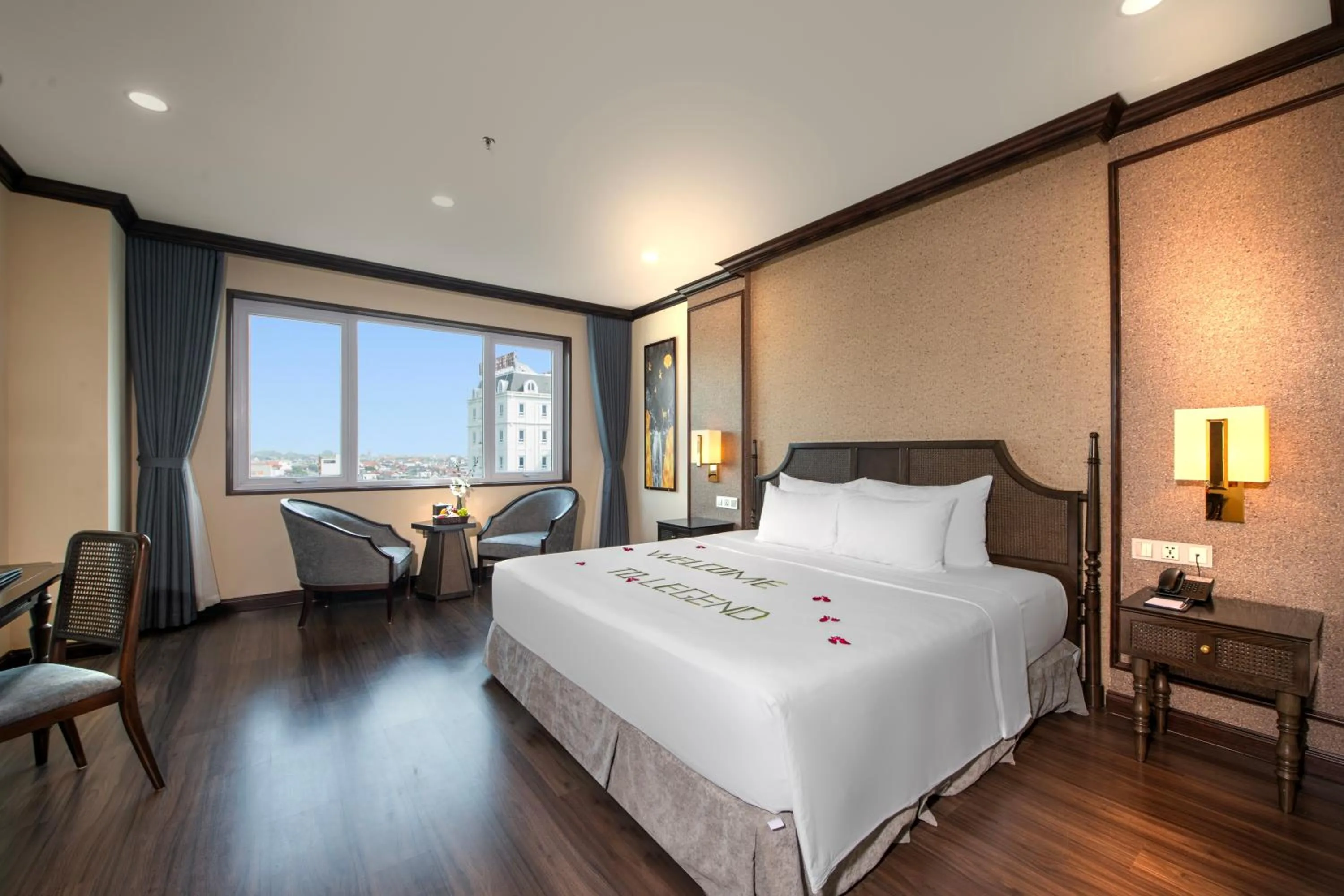 Bed in Ninh Binh Legend Hotel