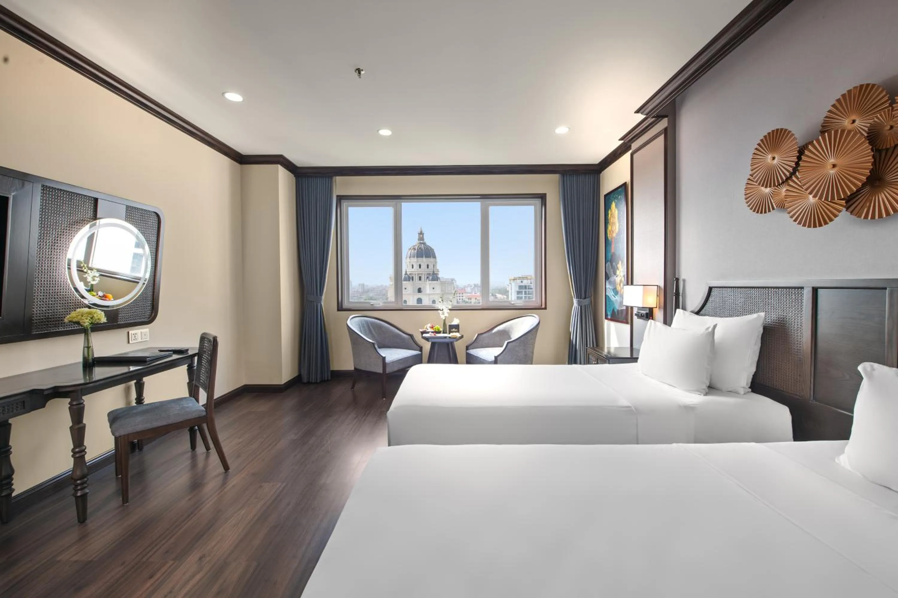 Bed in Ninh Binh Legend Hotel