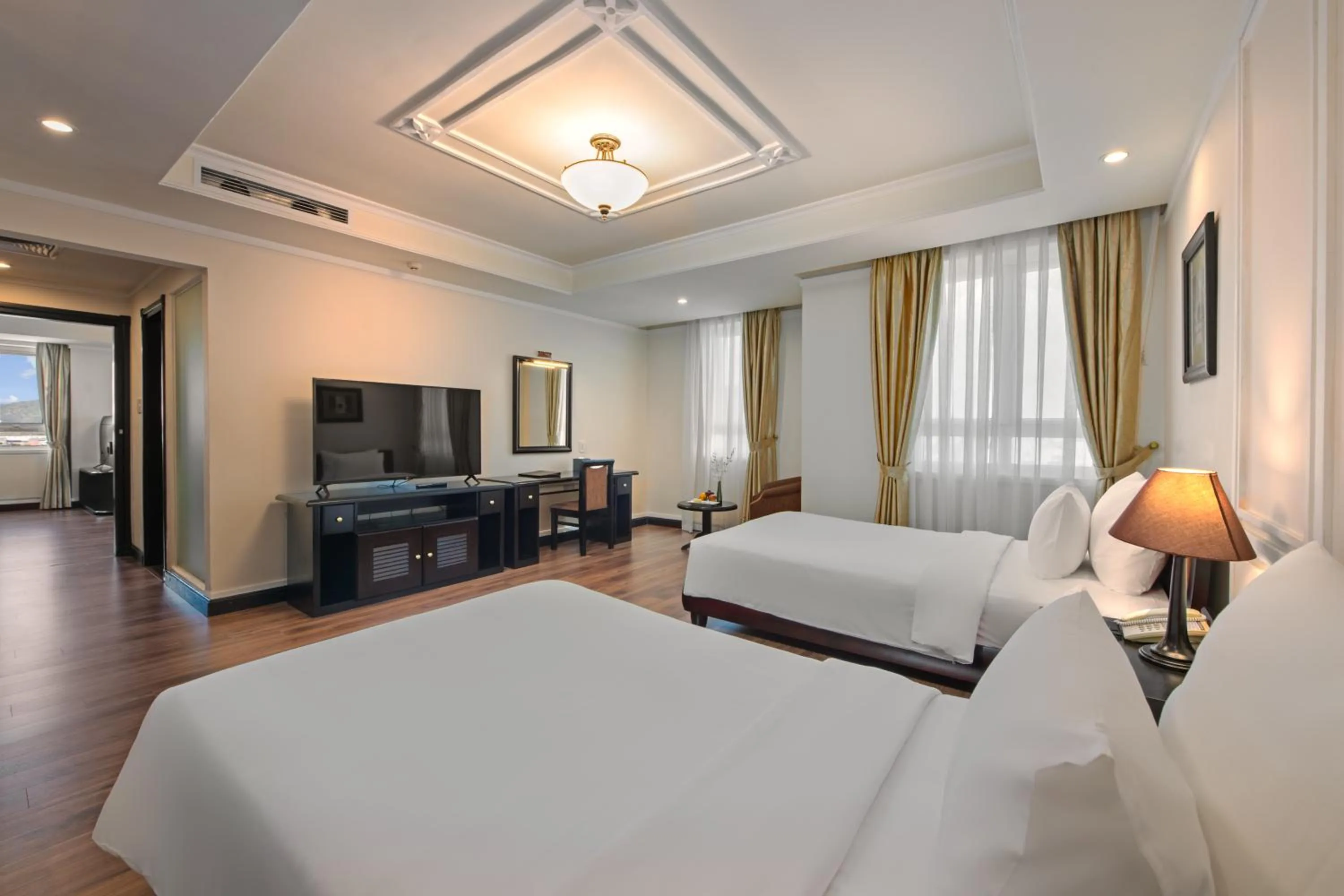 Bed in Ninh Binh Legend Hotel