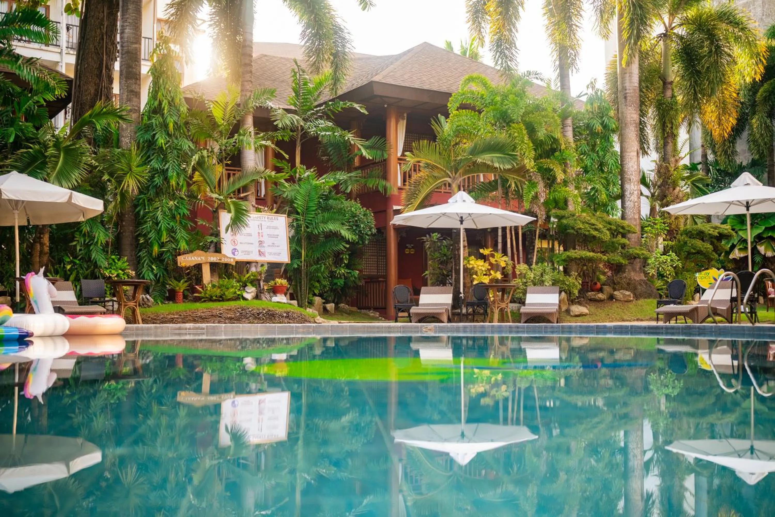 Swimming pool in Boracay Tropics Resort Hotel
