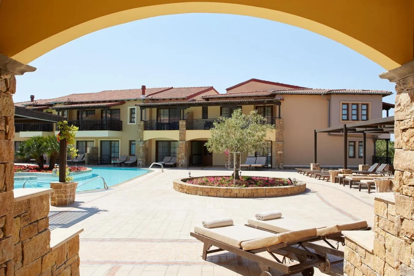 Patio in Anthemus Sea Beach Hotel and Spa