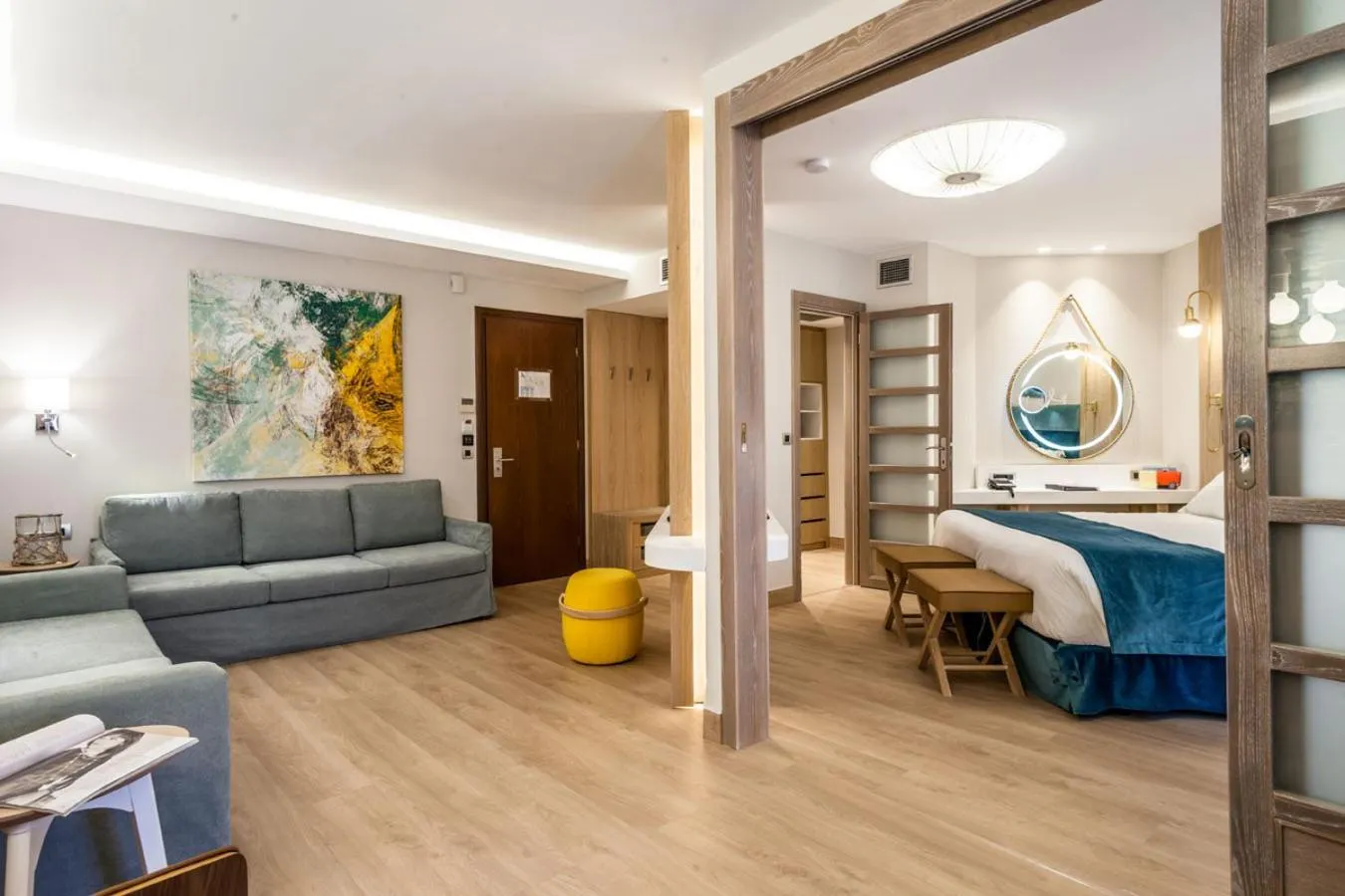 Living room, Bed in Anthemus Sea Beach Hotel and Spa