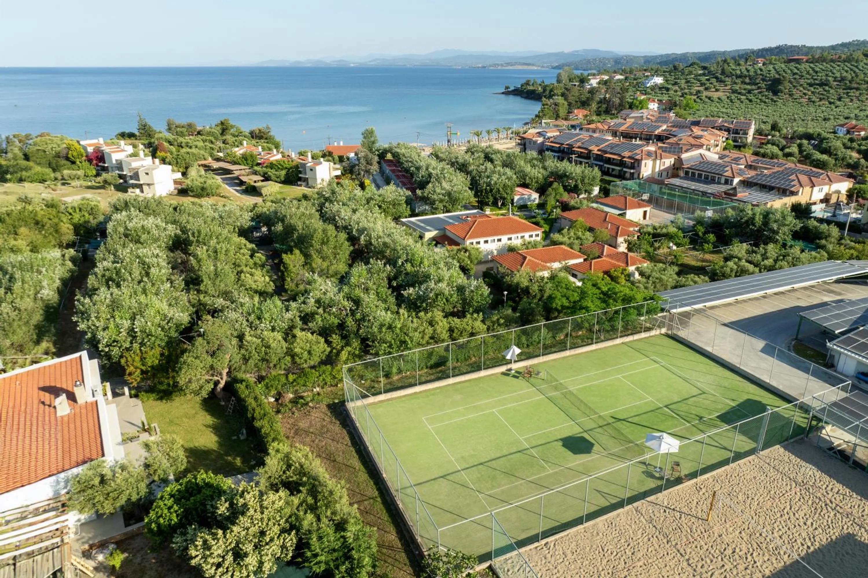 Tennis court in Anthemus Sea Beach Hotel and Spa